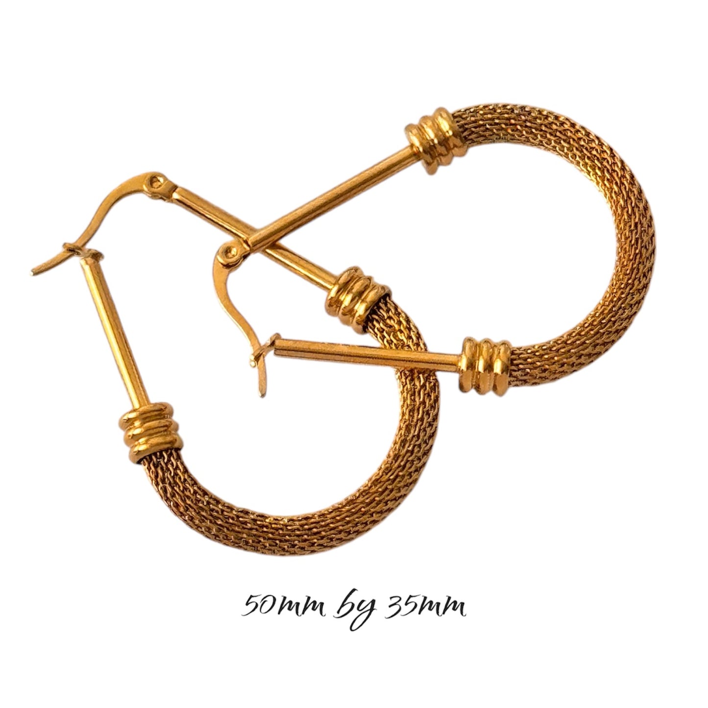 Order Deram 18K Gold Plated Elegant & Chunky Stainless Steel Hoop Earrings