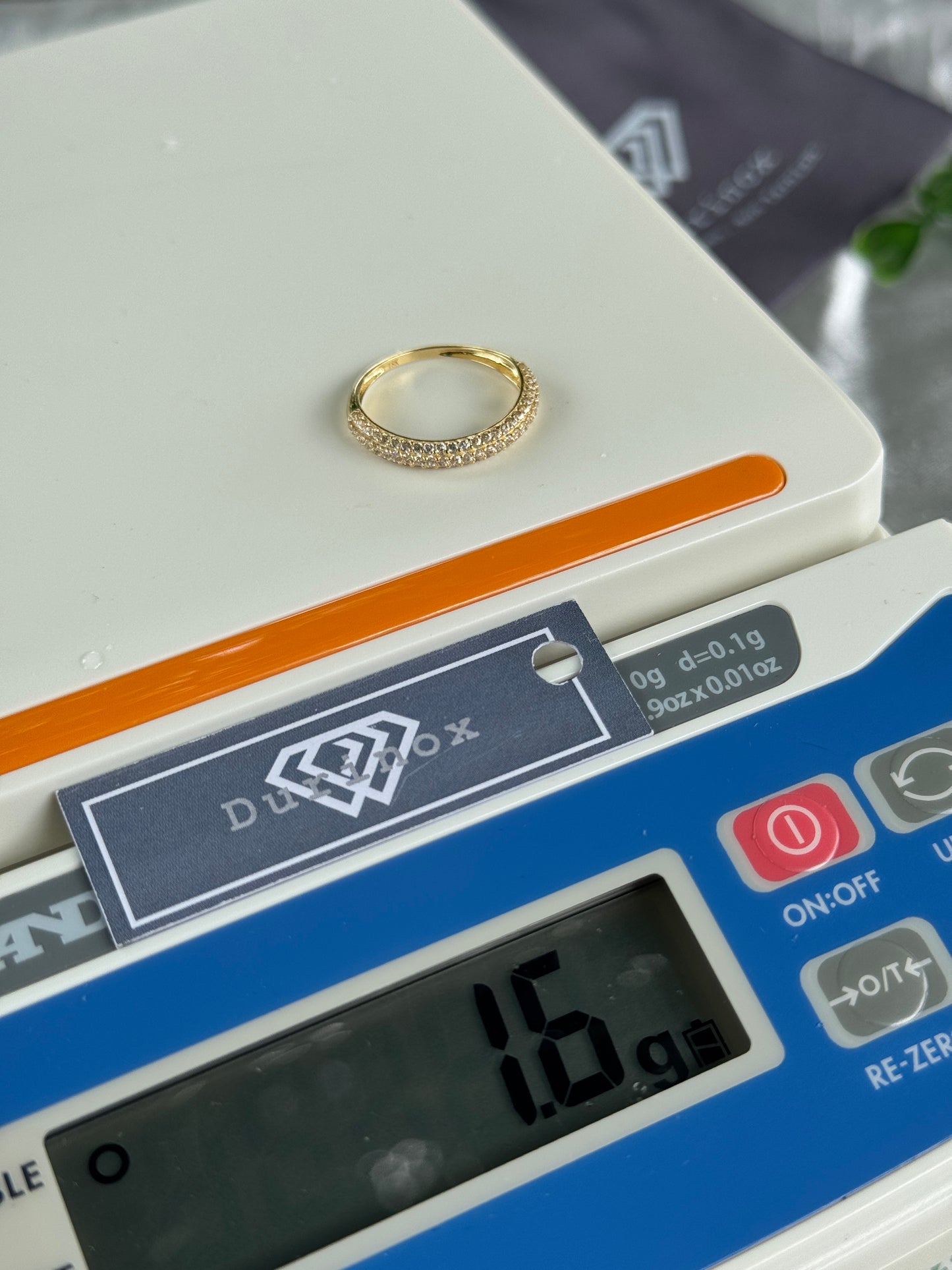 Dedam 18K Pure Gold Engagement and Wedding Ring Set | Band