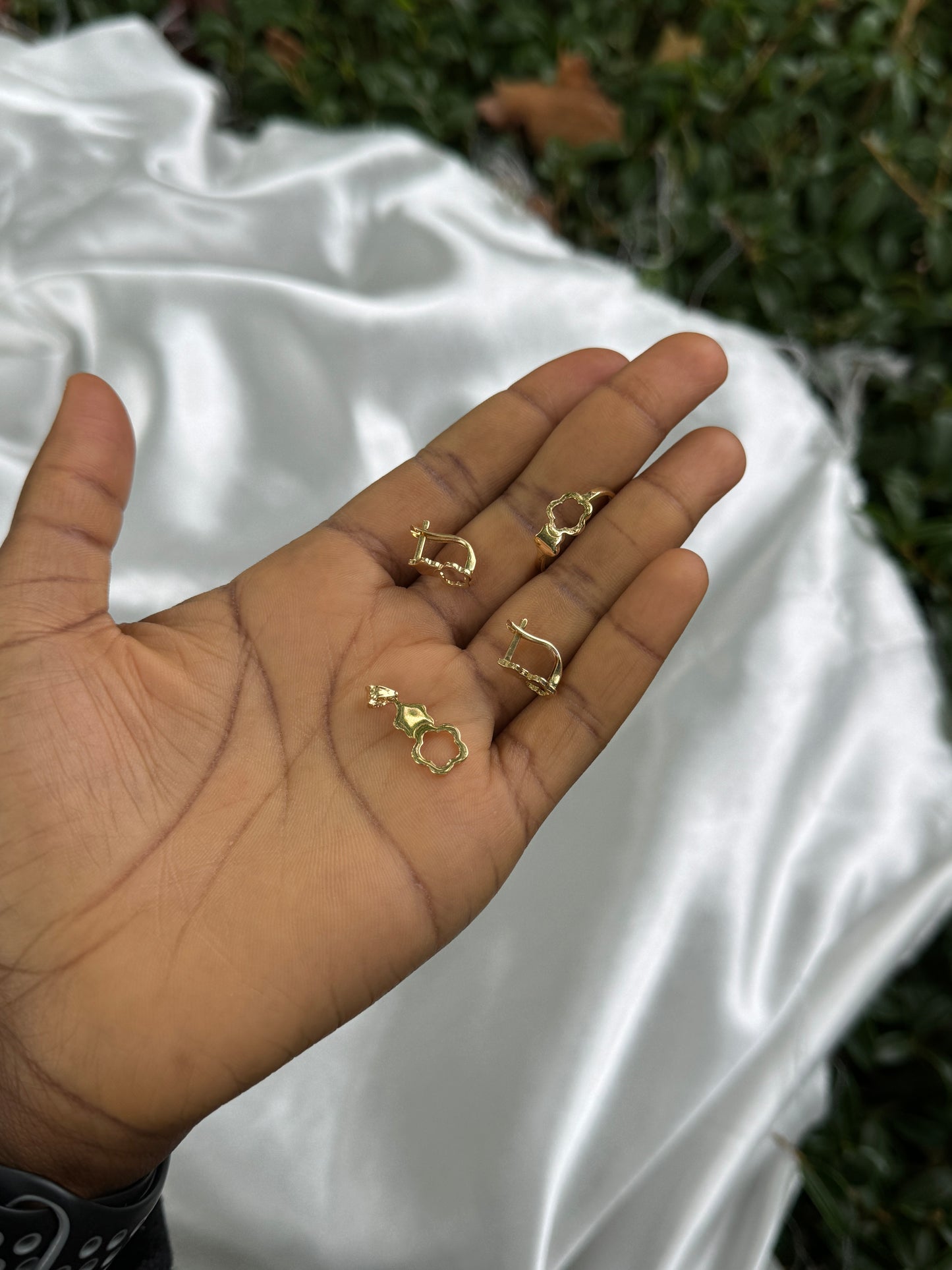 Order Degap 18 karat pure Italian gold jewellery set Ring Size US 8.5