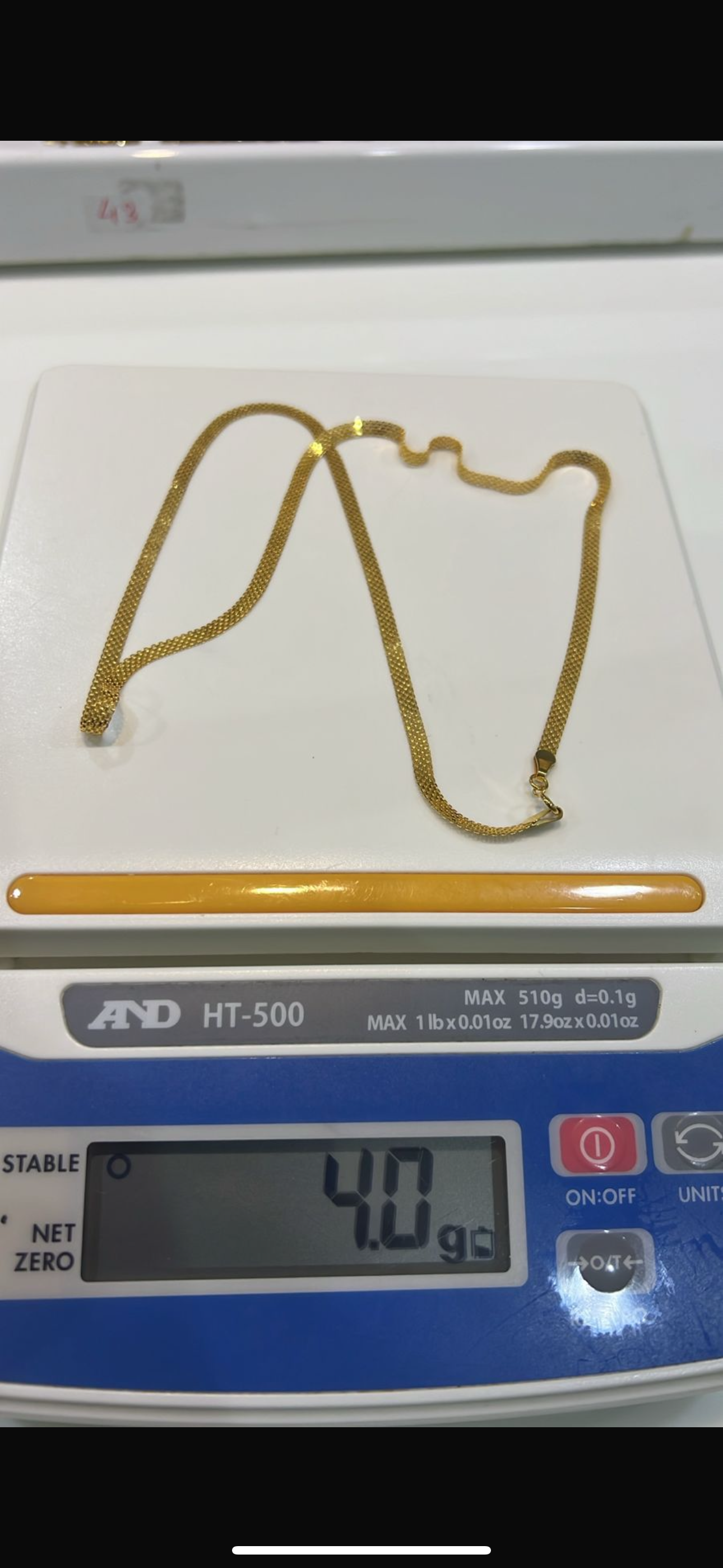 Deglad 18ct Solid Gold Carpet Chain Necklace