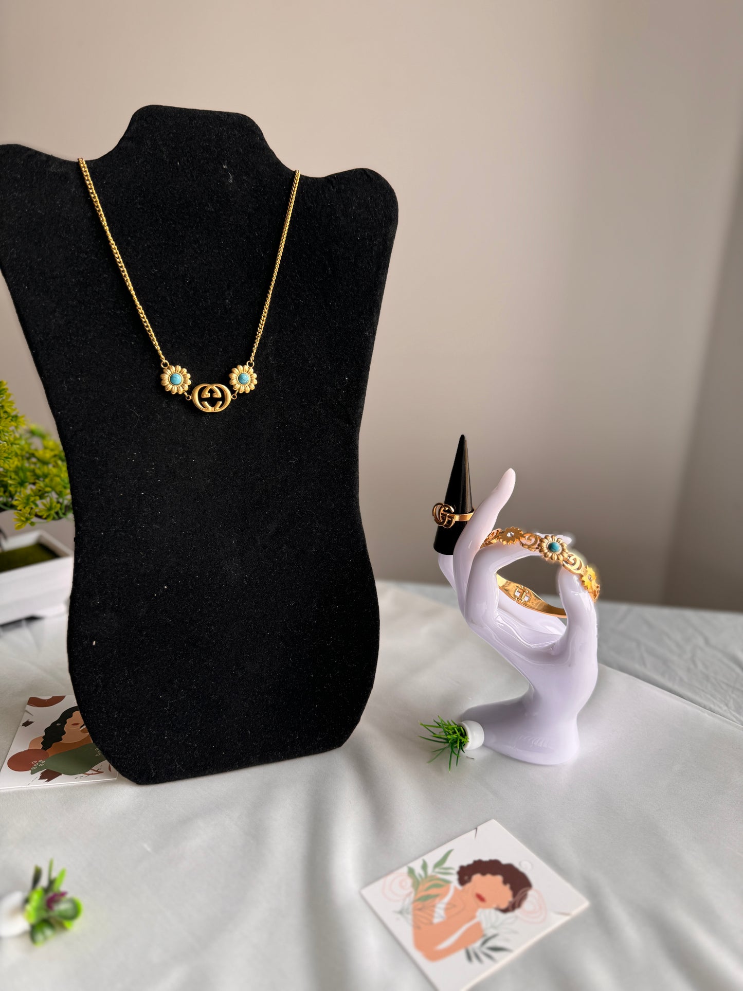 Digga Gold Plated Super Double Electroplated Stainless Steel Jewellery Set