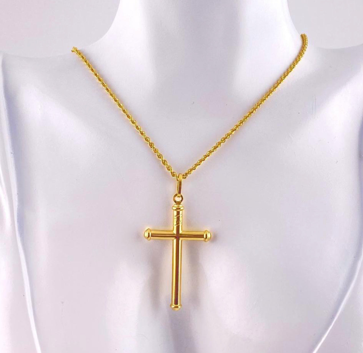 Dellarg 18ct Real Gold Dollar Chain Pendant