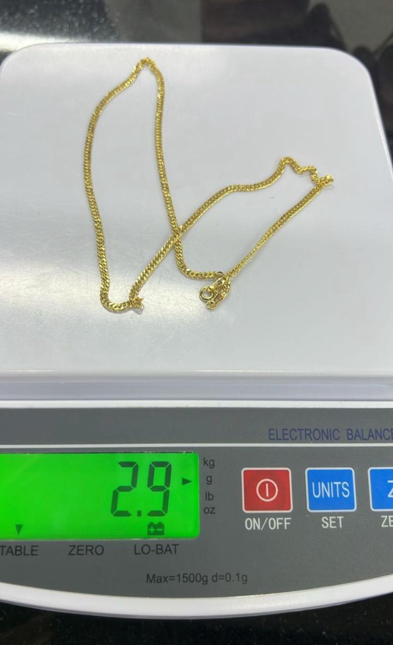 Degab 18 Karat Pure Italian Gold Cuban Chain Necklace