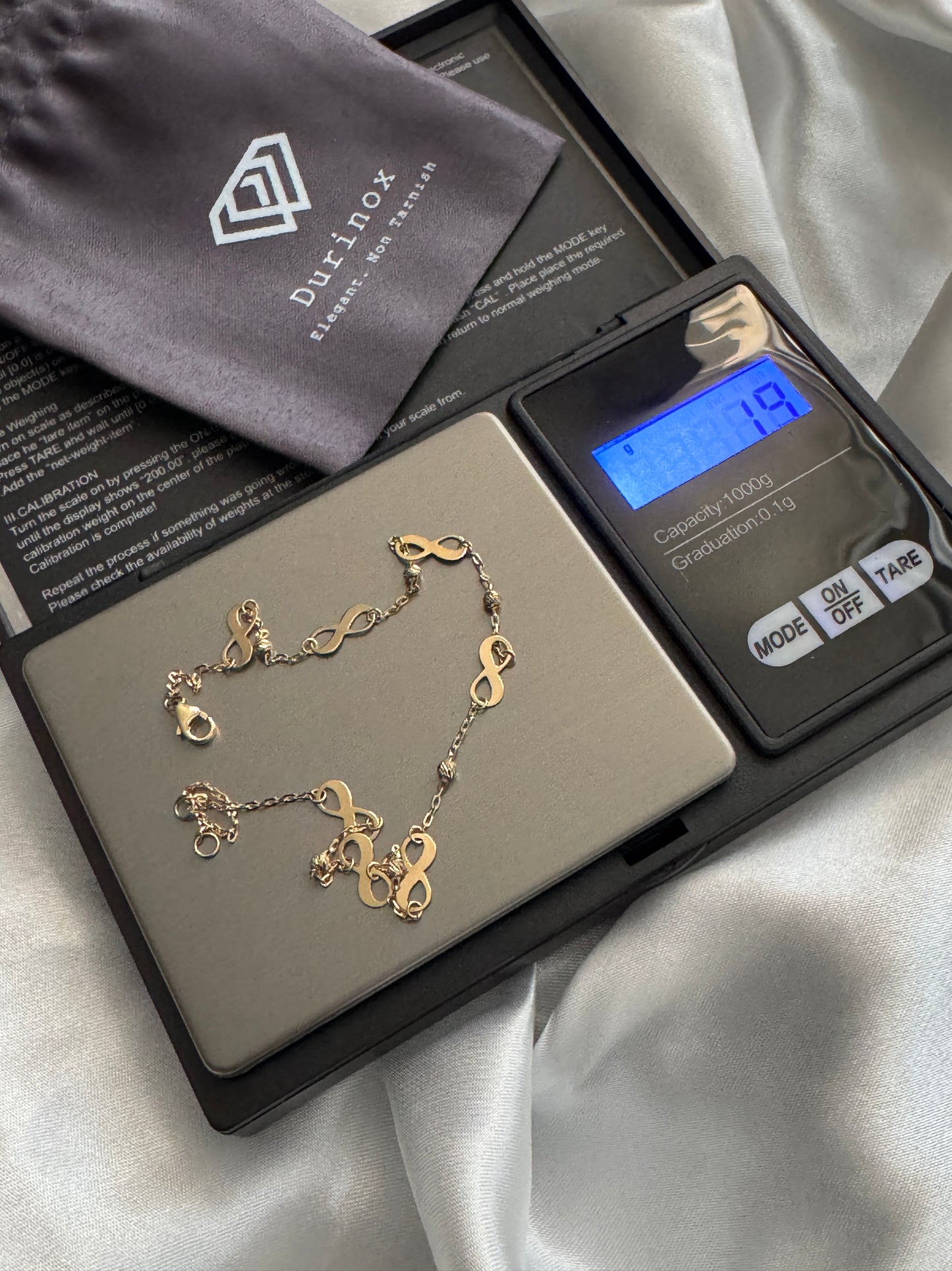 Defag 18K Pure Gold Bracelets (7.5 inches) & Anklets (10.5 inches)