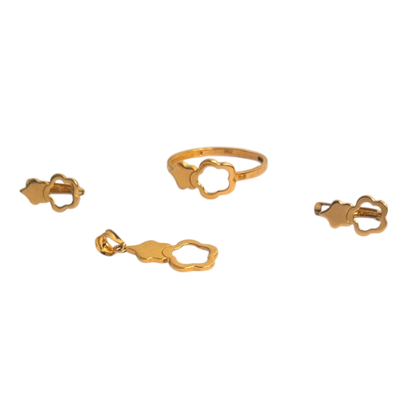 Order Degap 18 karat pure Italian gold jewellery set Ring Size US 8.5