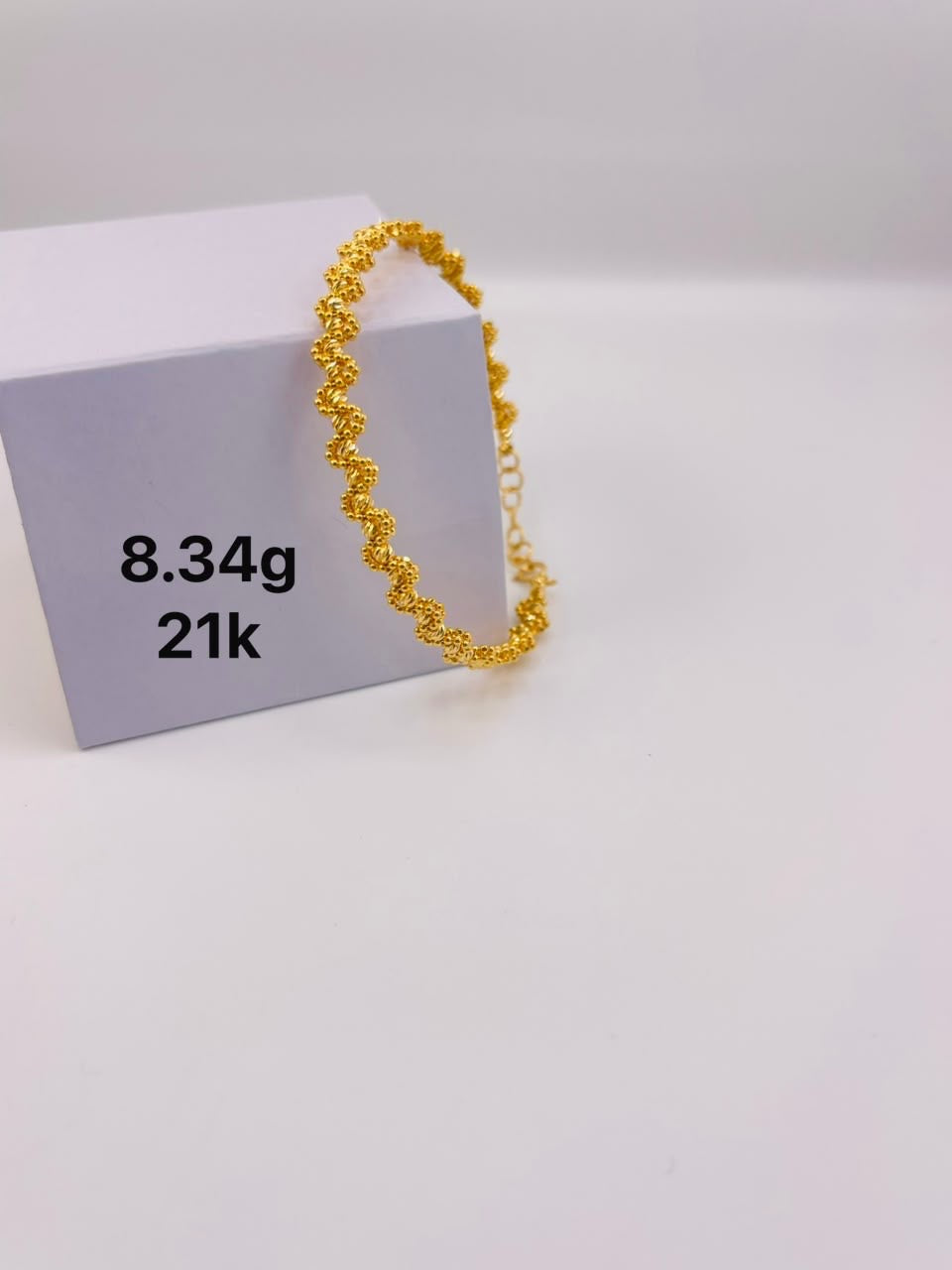 21 Karat Real Gold Bangles With Extension - 8 Inches | 8.3g | 12.2g