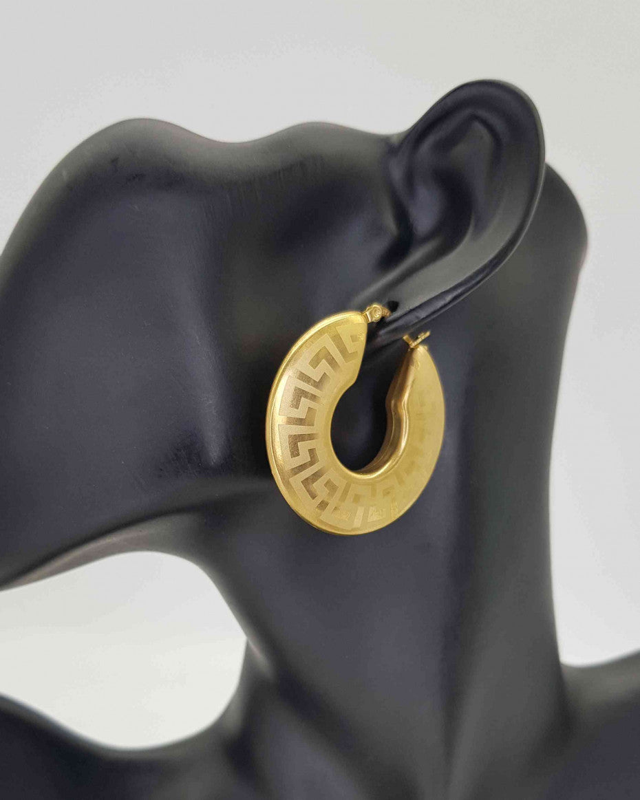 Order Dera Chunky Hoop Italian Gold Plated Earrings