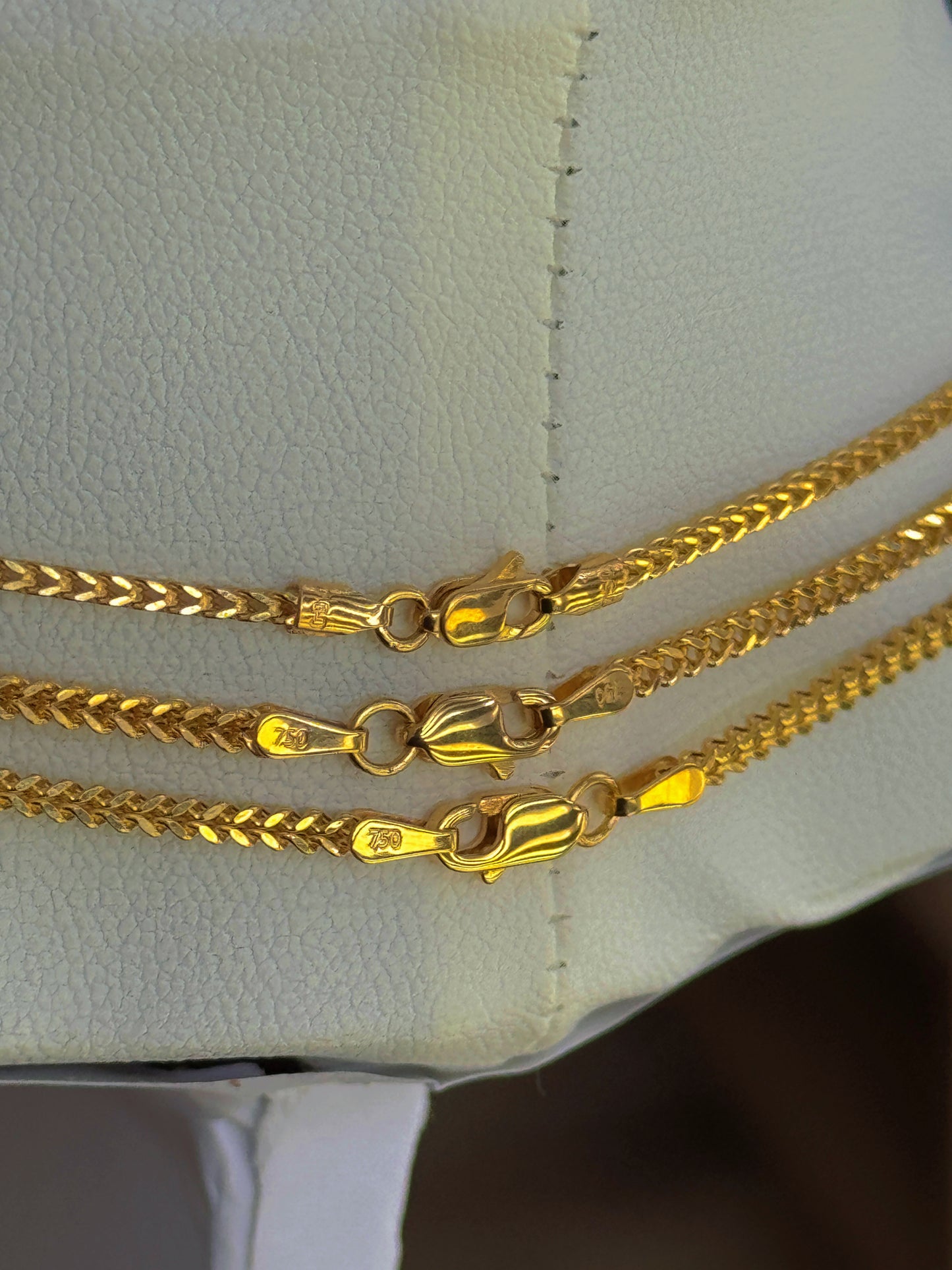 Degaarb 18ct Pure Gold Franco Chain