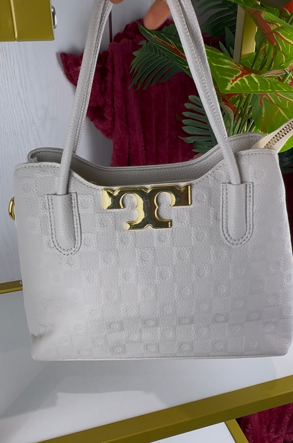 White T Shoulder Handbag | LARYZ Everyday -029 | Medium