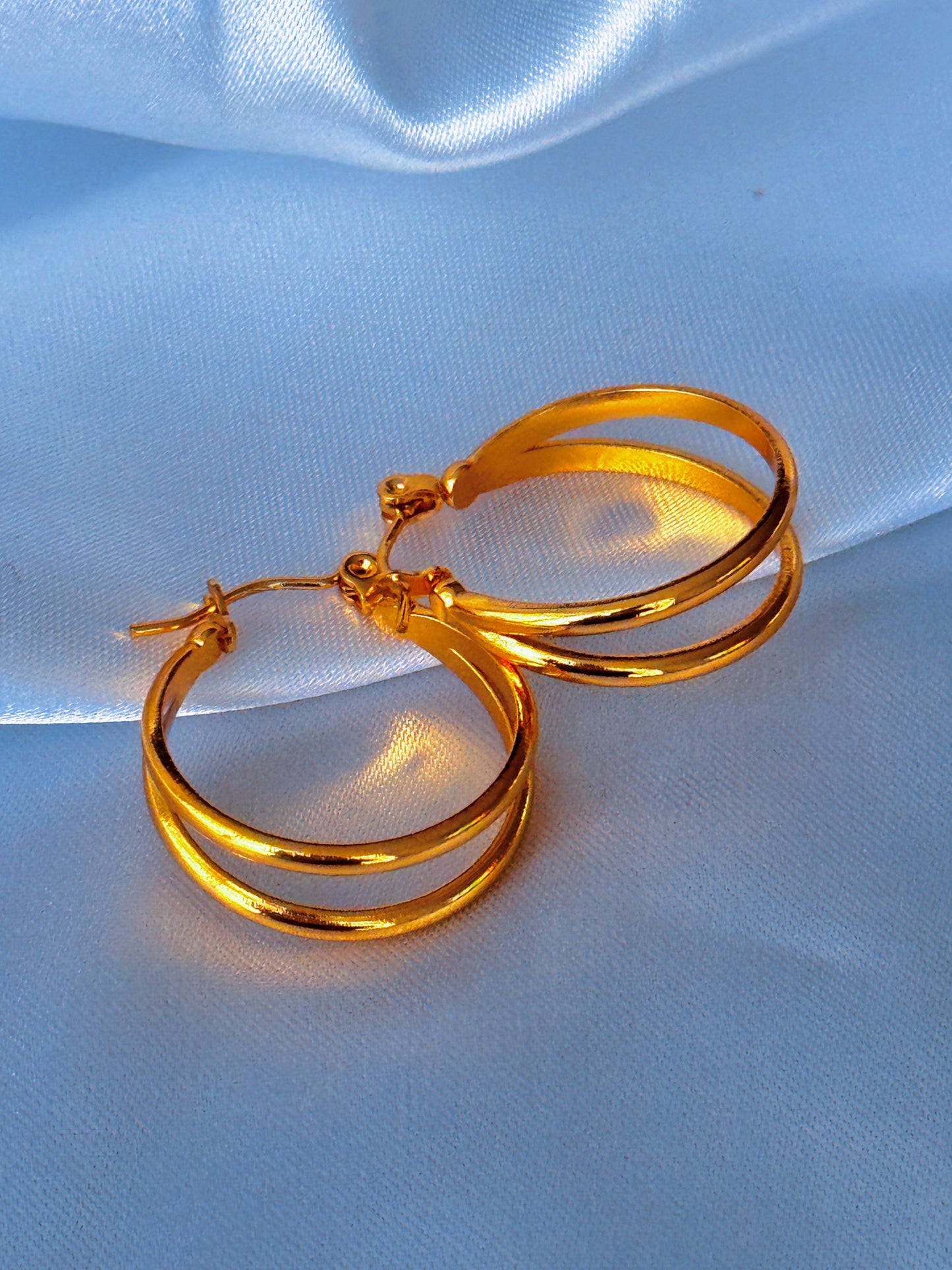 Buy Dema 18K Gold Plated Stainless Steel Hoops For Women and Teenagers