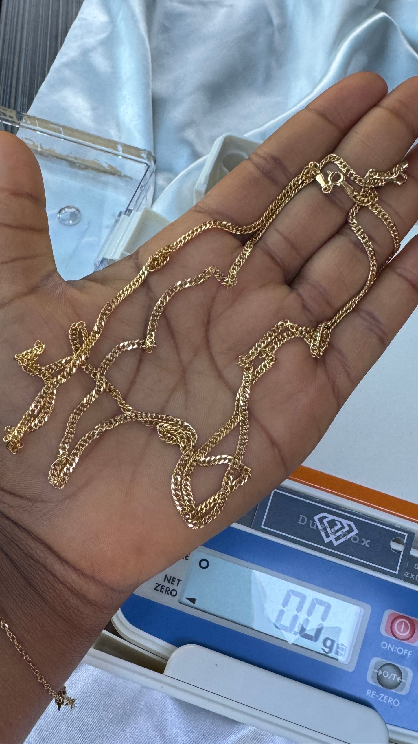 Degab 18 Karat Pure Italian Gold Cuban Chain Necklace