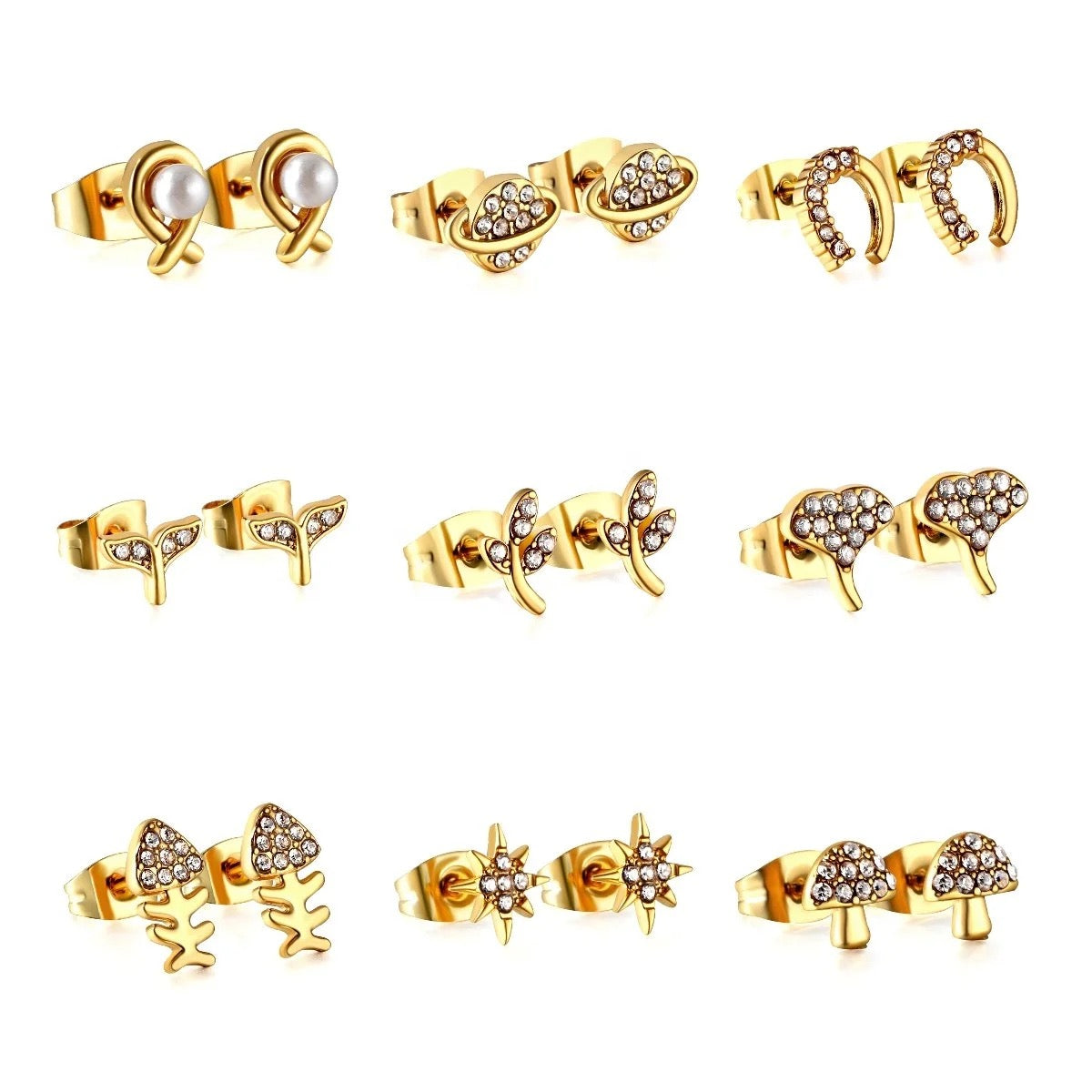 Order Decus Inbuilt Zirconia Crystal Stud Earrings