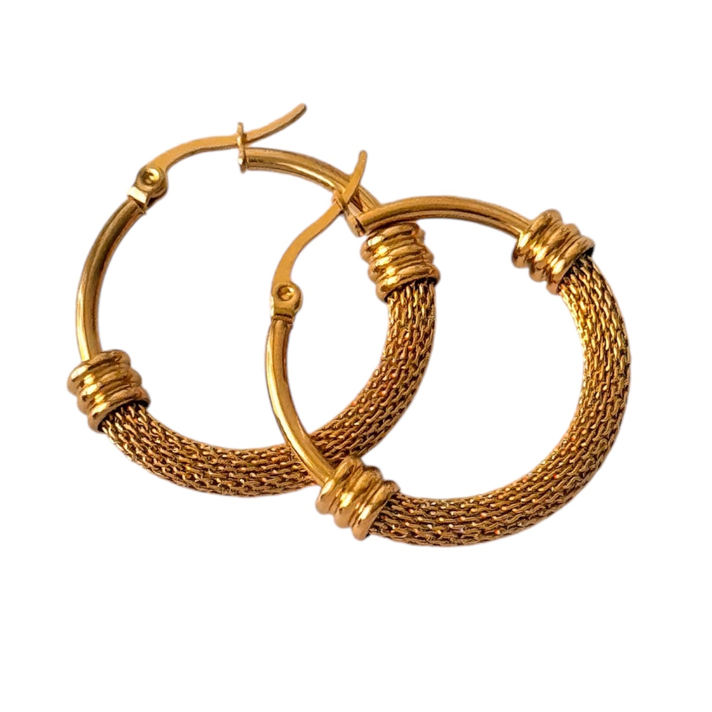 Order Deram 18K Gold Plated Elegant & Chunky Stainless Steel Hoop Earrings