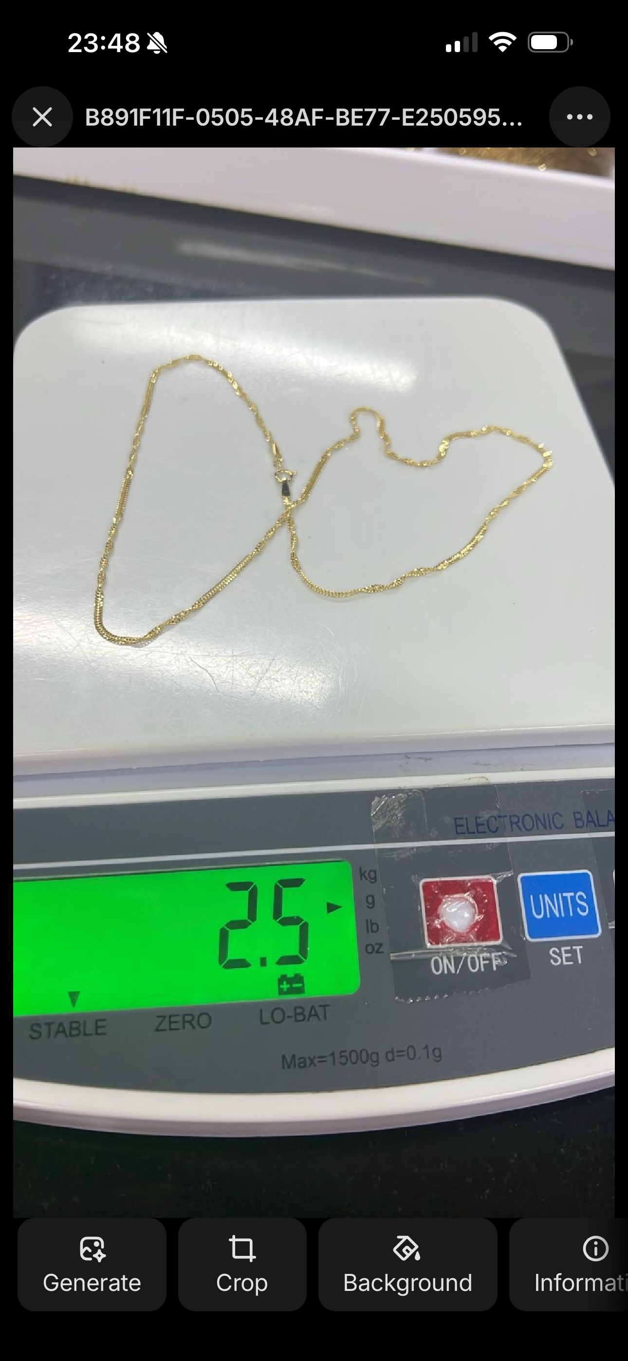 Dufas 18ct Gold Chain 18inches