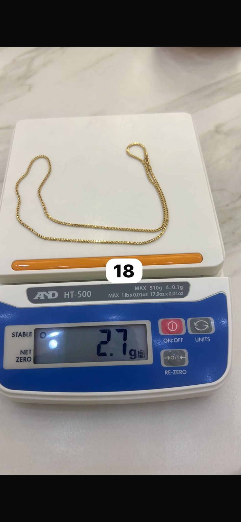 Degaarb 18ct Pure Gold Franco Chain