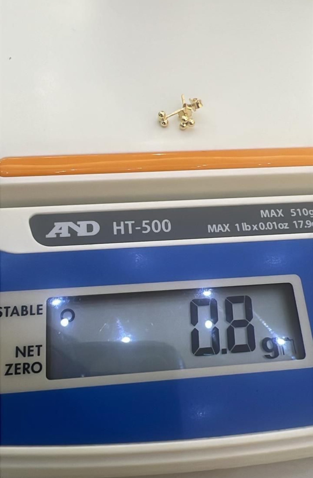 Degems 18ct Real Gold Pin Stud Earrings