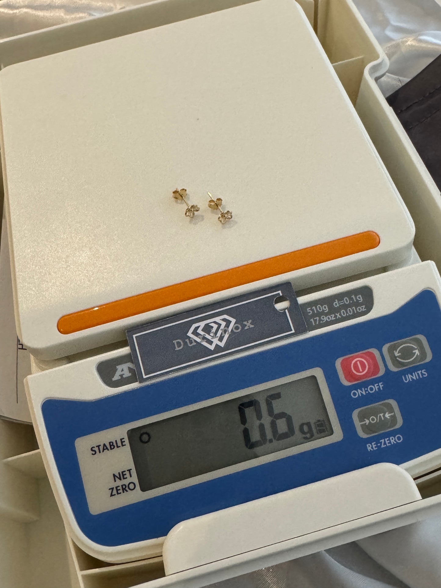 Degems 18ct Real Gold Pin Stud Earrings