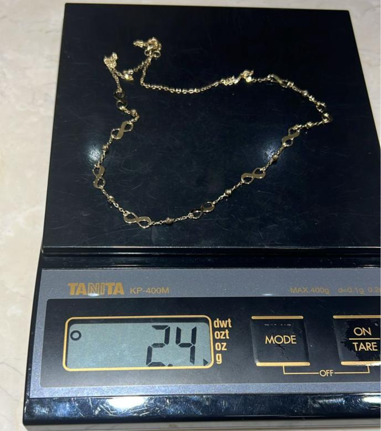 Defash 18 Karat Real Gold Instant Chain Necklace 18in