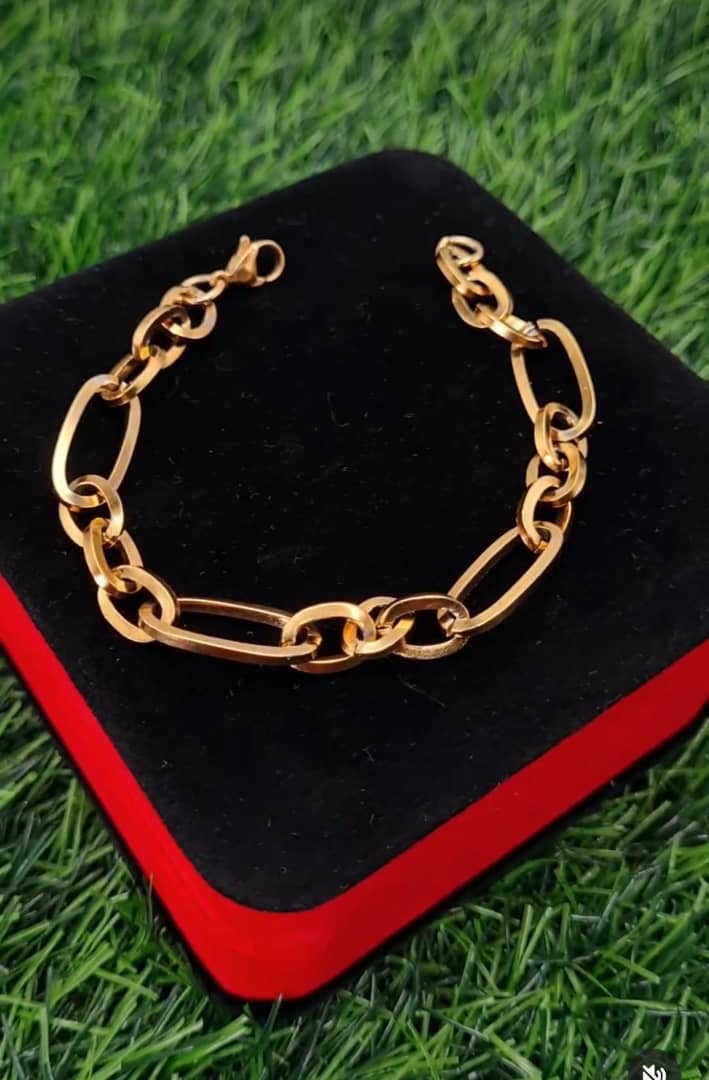 Diffa Super Double Electroplated Non Tarnish Necklace and Bracelet Jewellery Set 18” chain + 7.5” bracelet