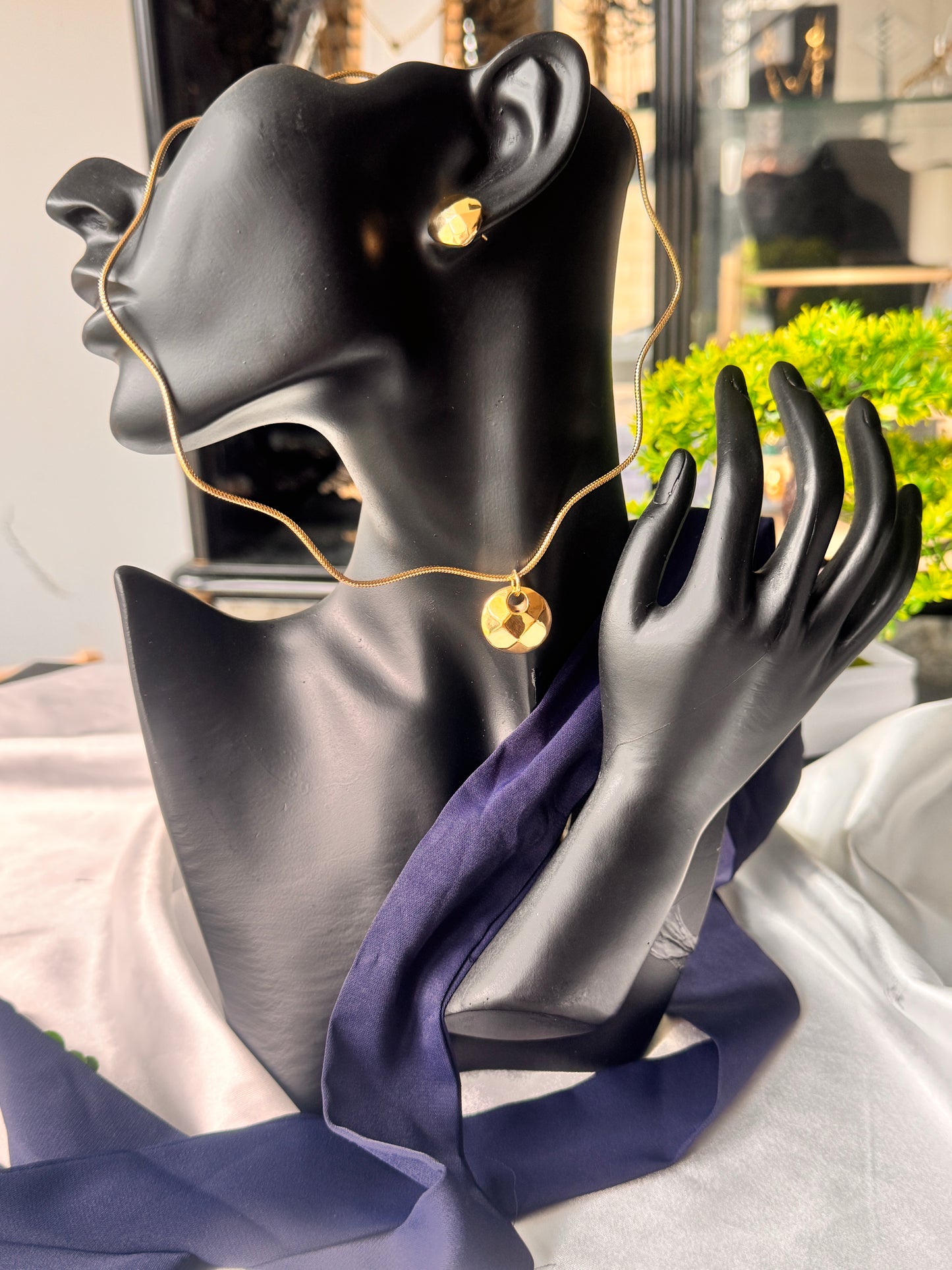 Deglaf 18ct Solid Gold Jewellery Set
