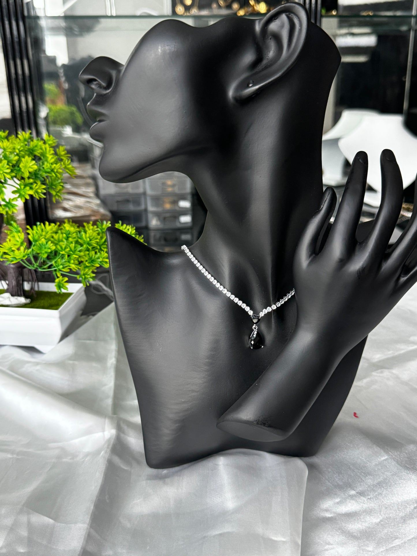 Order Diten1 Crystal Studded Elegant Chain Necklace
