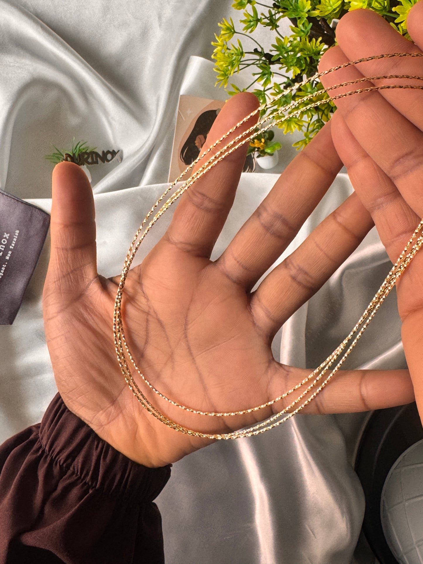 Order Deglac 18Karat Solid Gold Chord Chain Necklace
