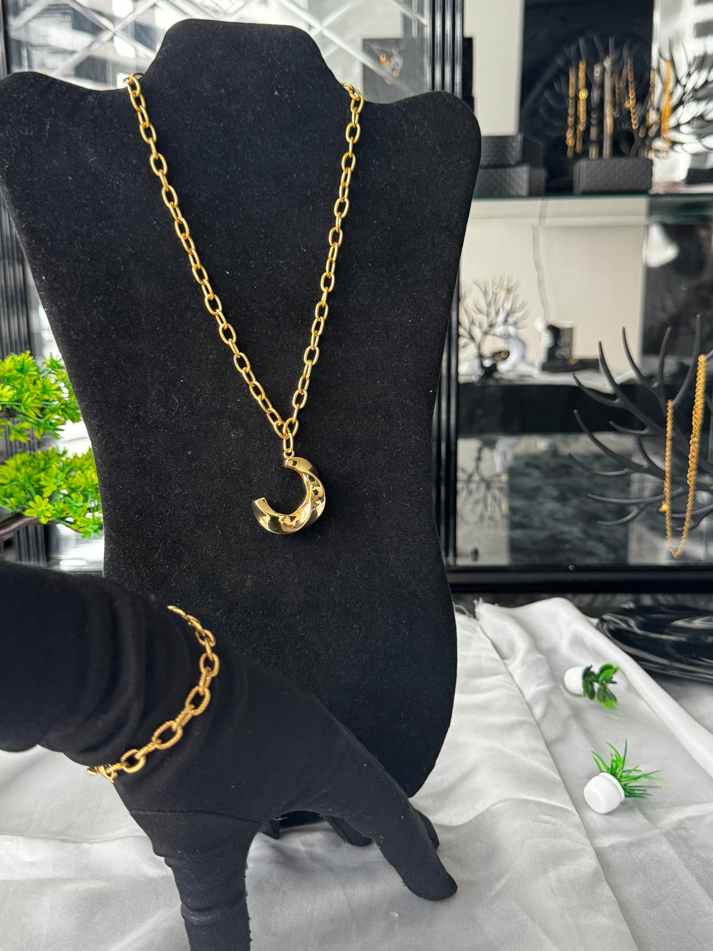 Dixxa Super Double Electroplated Stainless Steel Non Tarnish Bold & Chunky 17.5” Chain