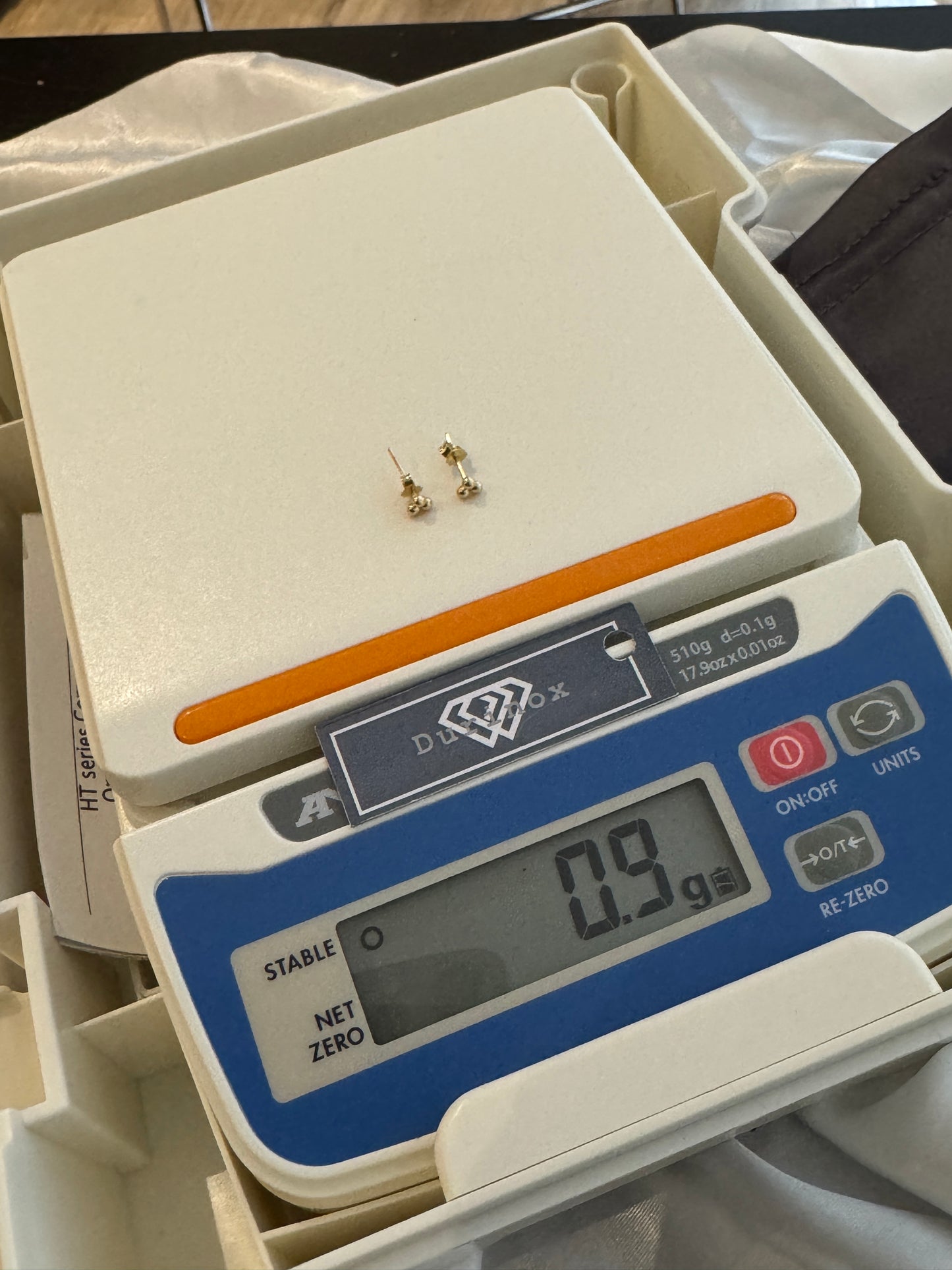 Degems 18ct Real Gold Pin Stud Earrings