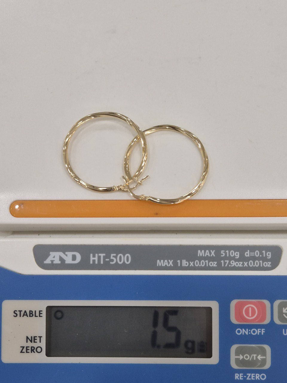 Defan 18ct Solid Gold Hoop Earrings