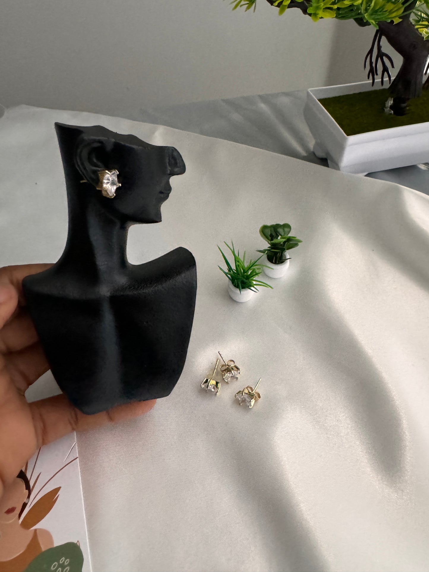 Deca Zirconia Stone Stud Earrings