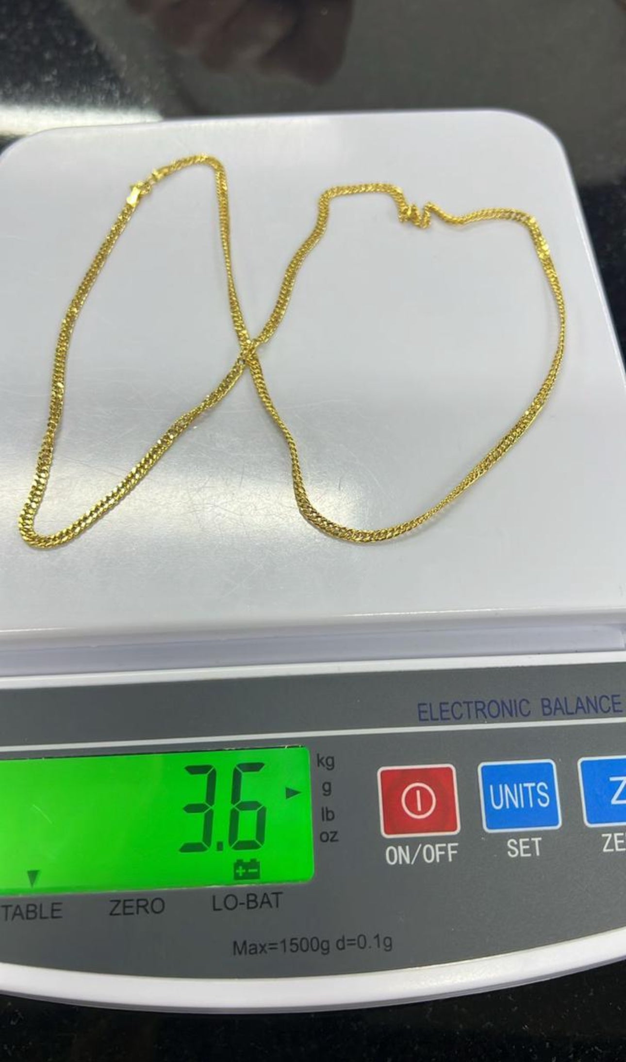 Degab 18 Karat Pure Italian Gold Cuban Chain Necklace