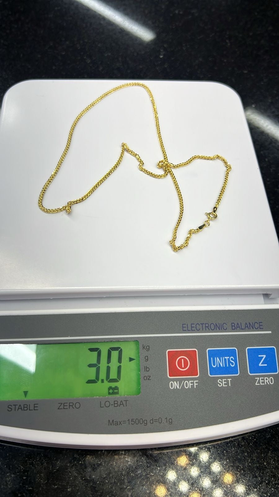 Degab 18 Karat Pure Italian Gold Cuban Chain Necklace 20inches