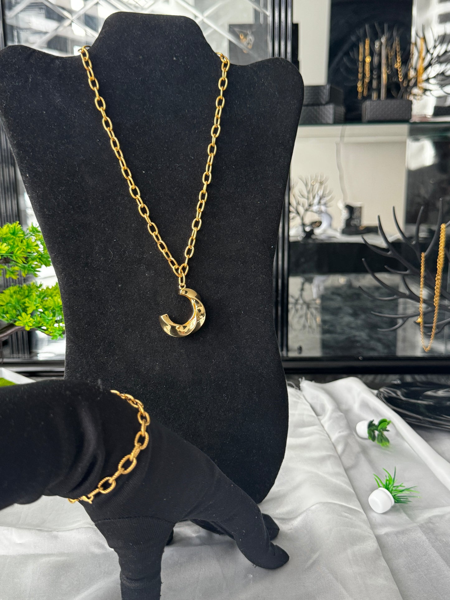 Dixxa Super Double Electroplated Stainless Steel Non Tarnish Bold & Chunky 17.5” Chain
