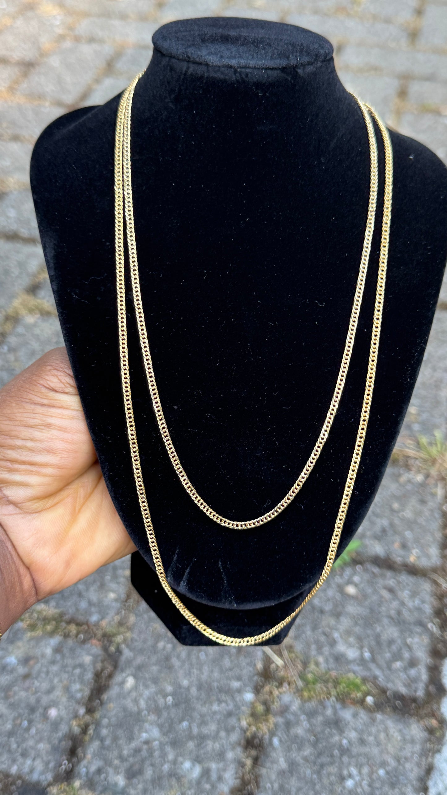 Degab 18 Karat Pure Italian Gold Cuban Chain Necklace