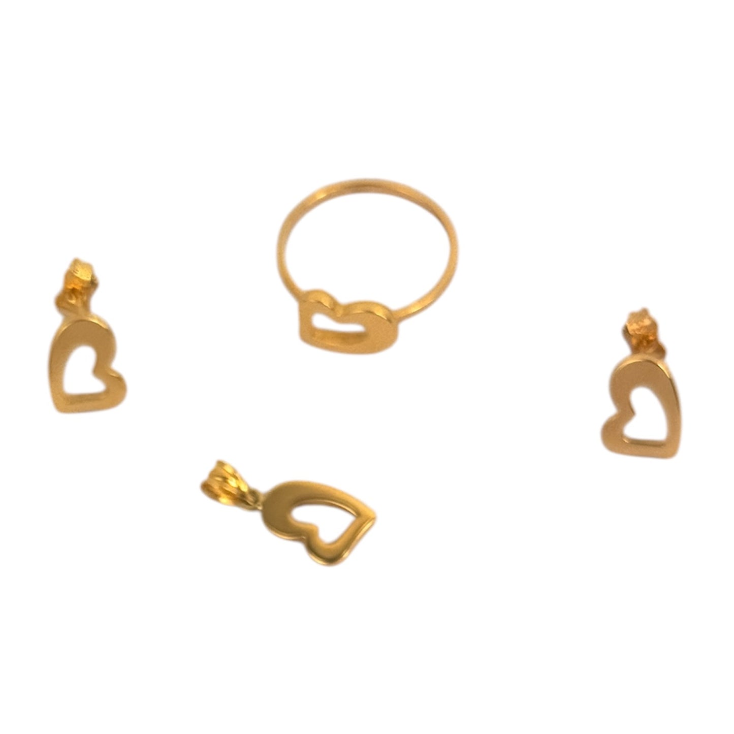 Order Degam Pure 18 Karat Italian Gold Jewellery Set Ring US 8.5