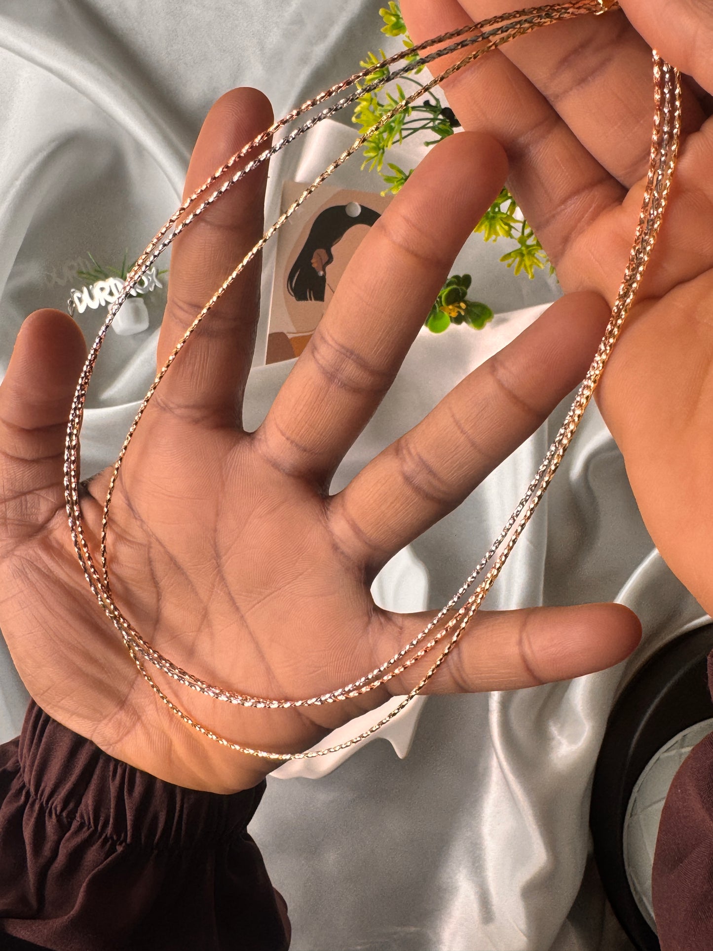Order Deglac 18Karat Solid Gold Chord Chain Necklace