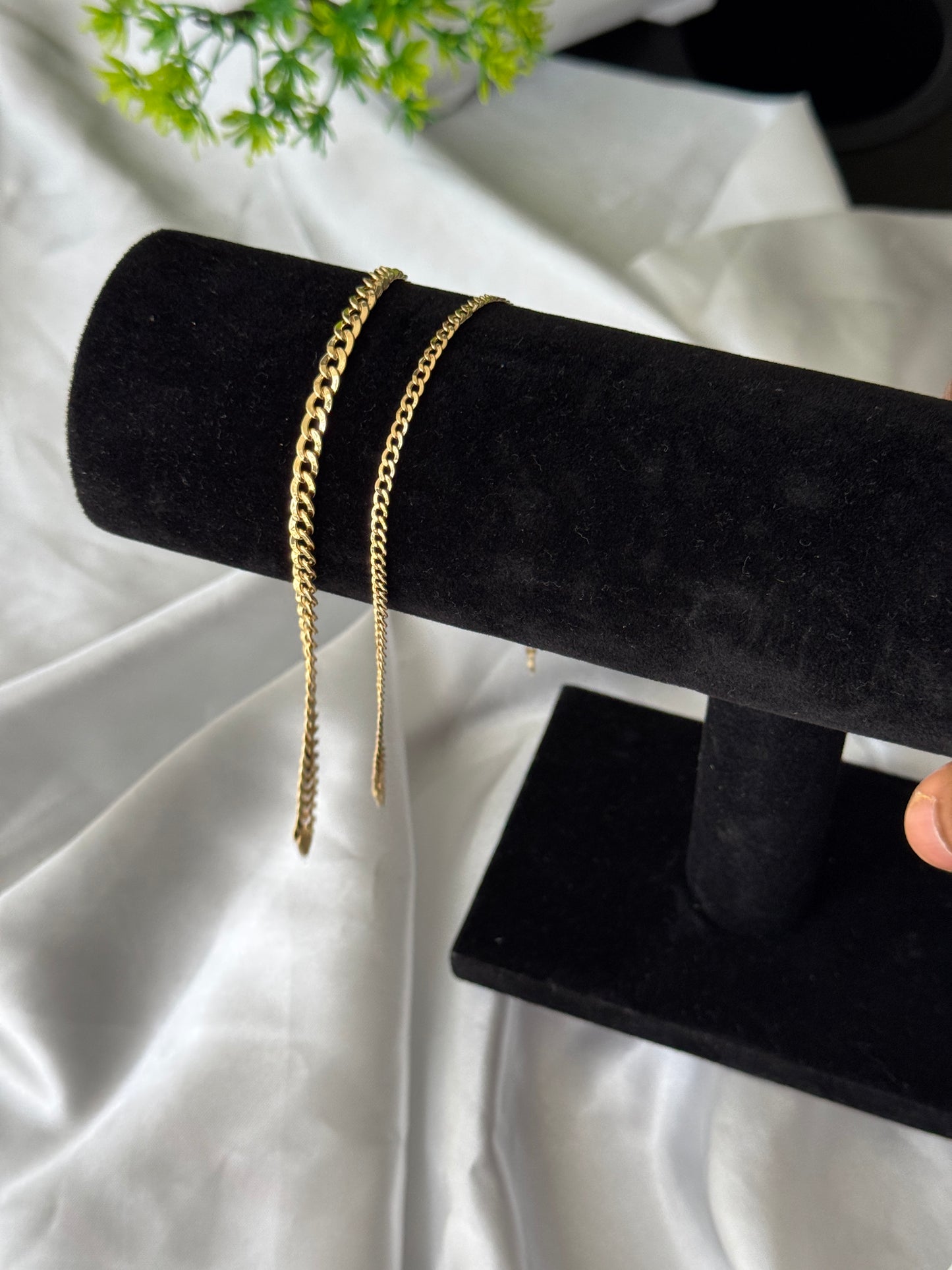 Deglaak 18Karat Pure Gold (Extra) Cuban Anklets