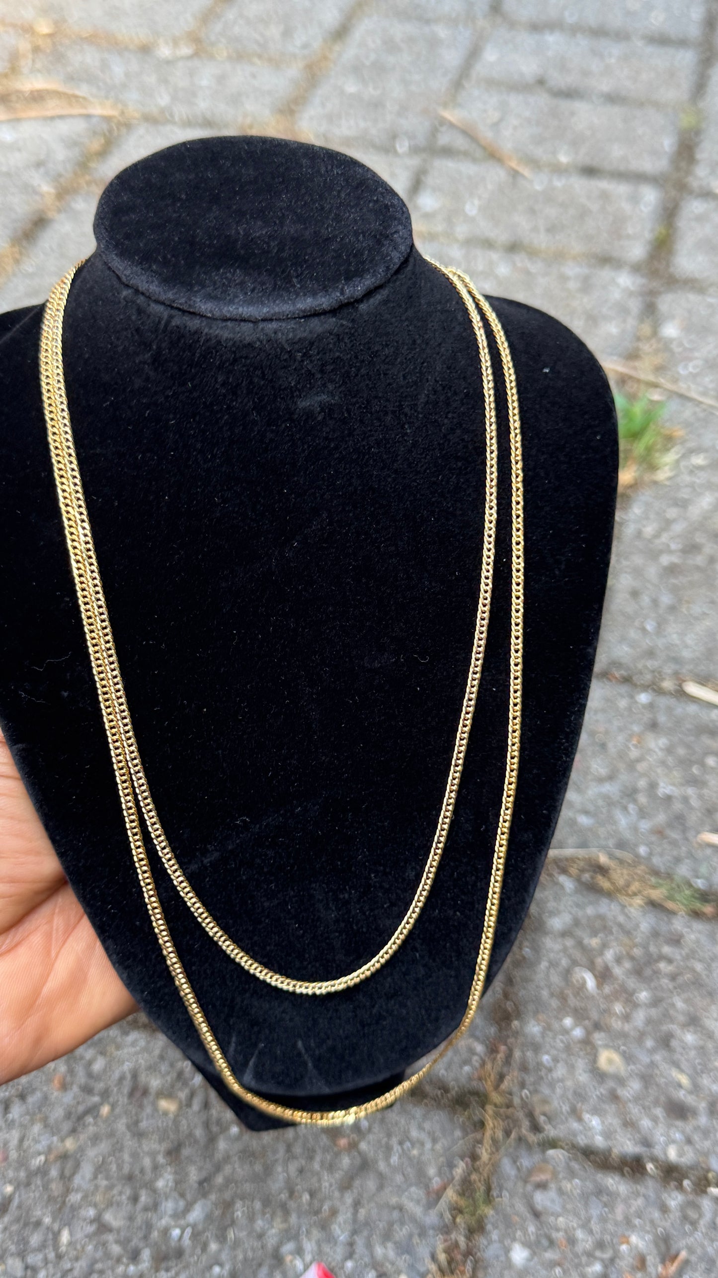 Degab 18 Karat Pure Italian Gold Cuban Chain Necklace