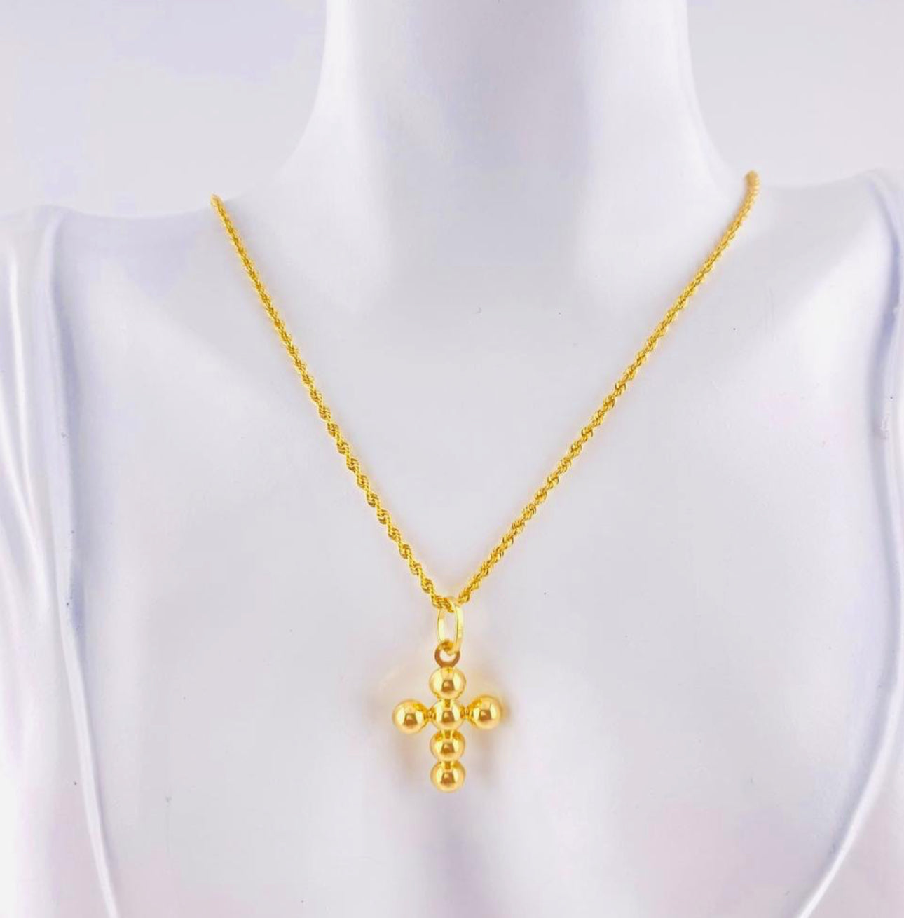 Dellarg 18ct Real Gold Dollar Chain Pendant