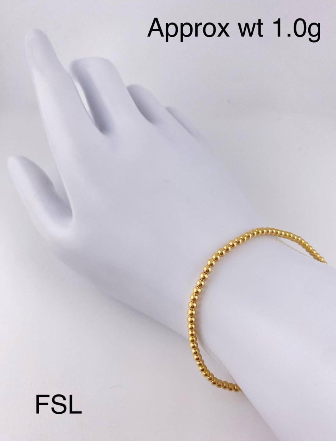 Degaxs 18K Solid Gold (Extra) Ball Bracelet Bangle