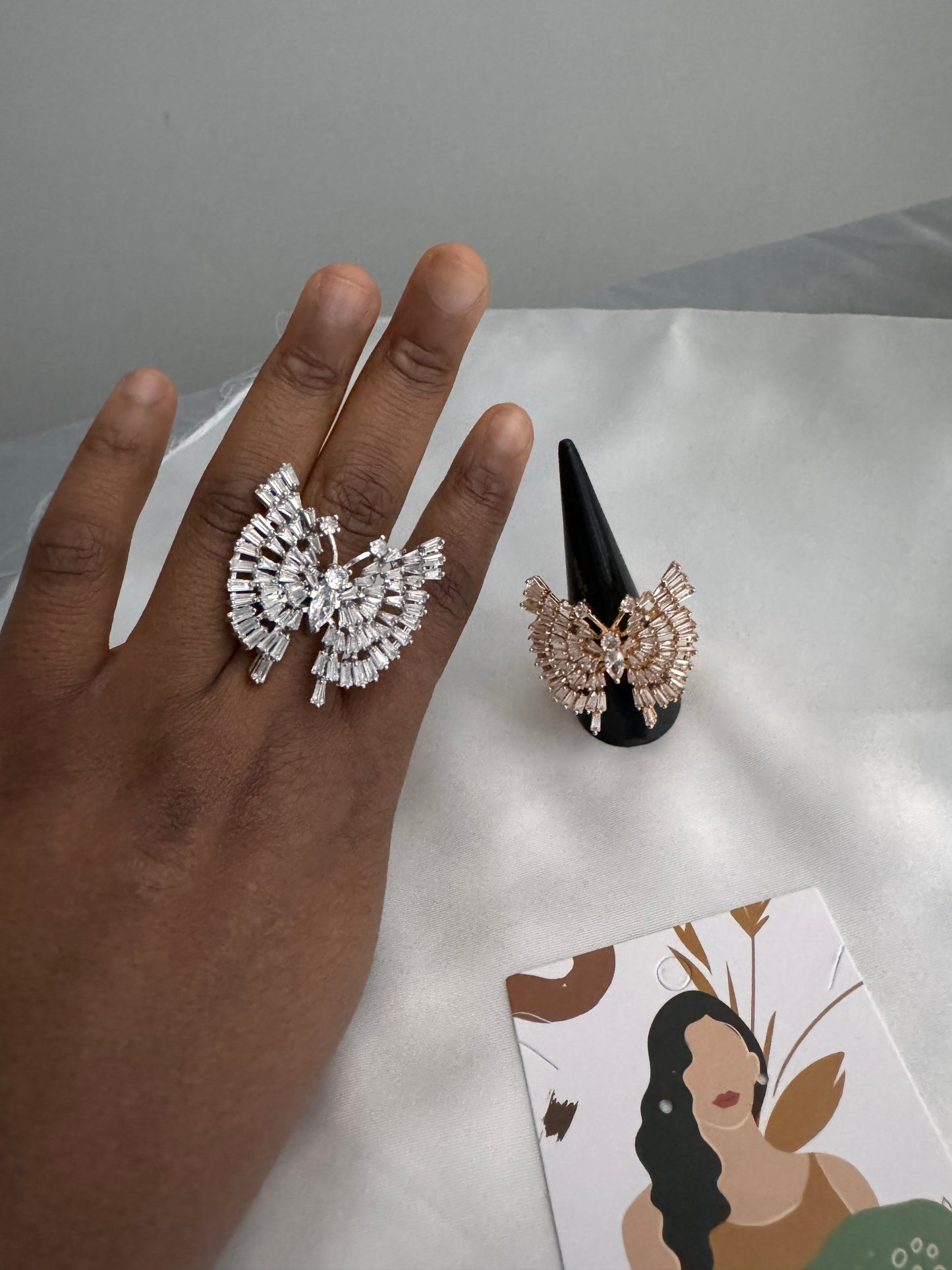 In built zirconia stoned ring