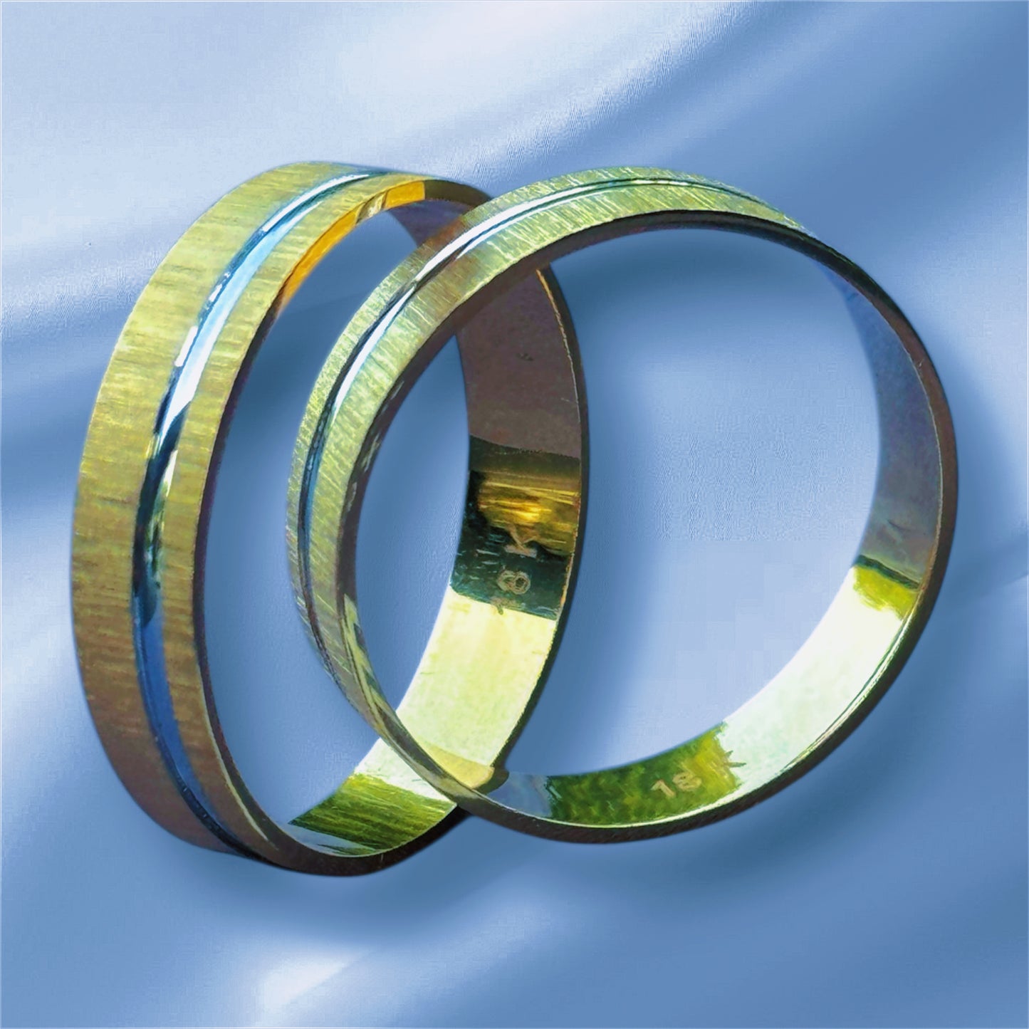 18ct real gold men wedding band