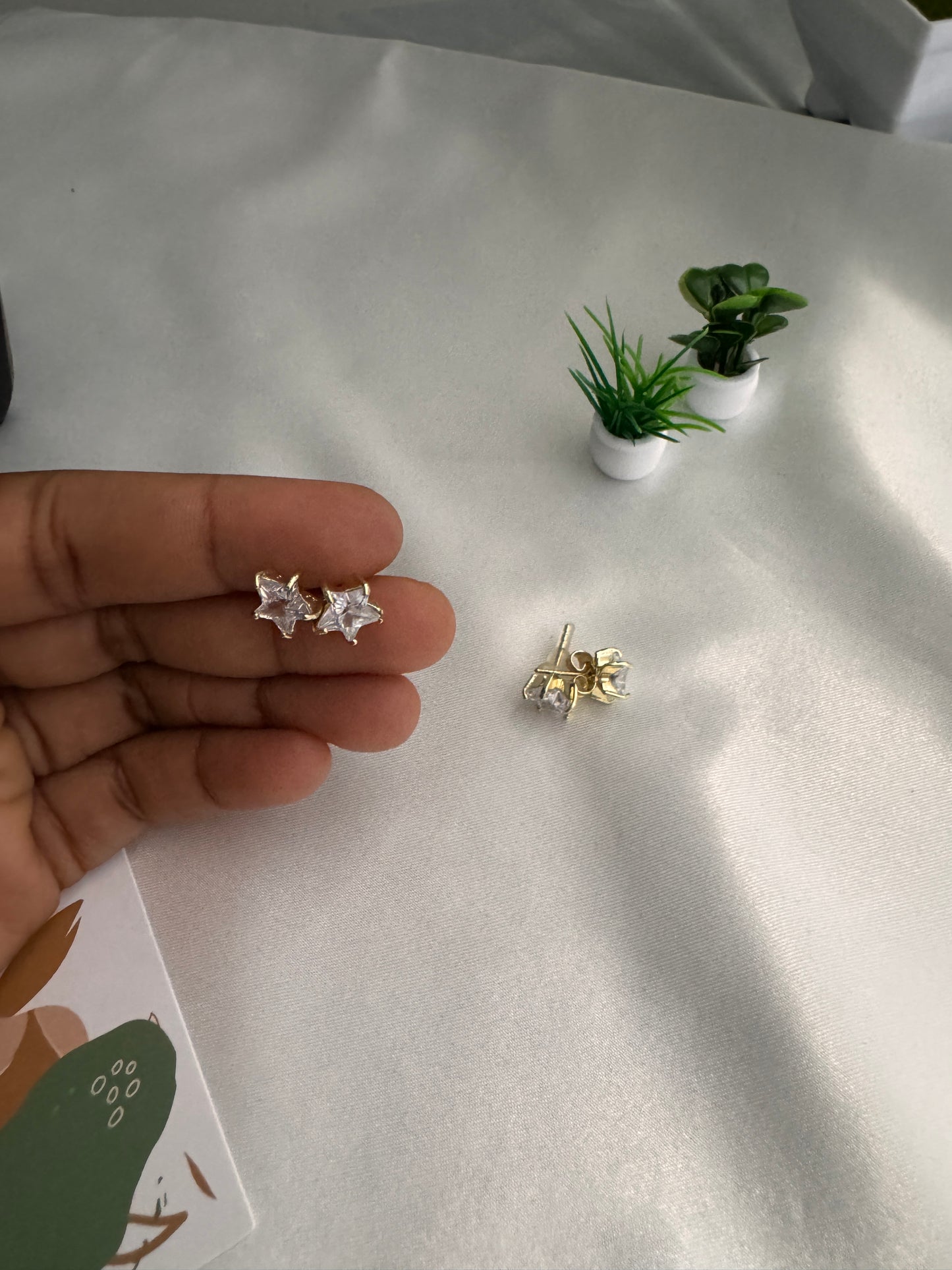 Deca Zirconia Stone Stud Earrings