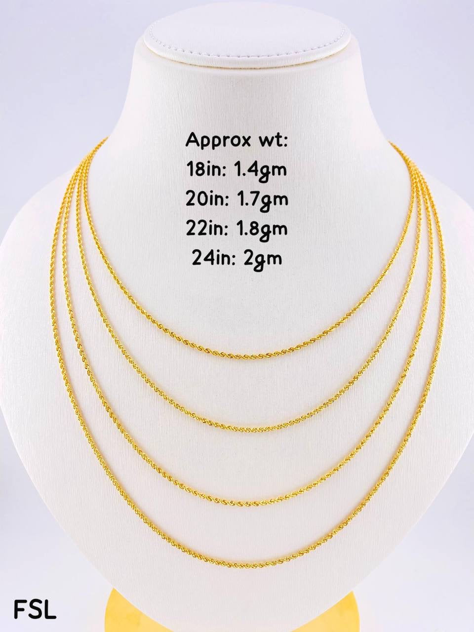 Buy Degak 18Karat Pure Gold Chain