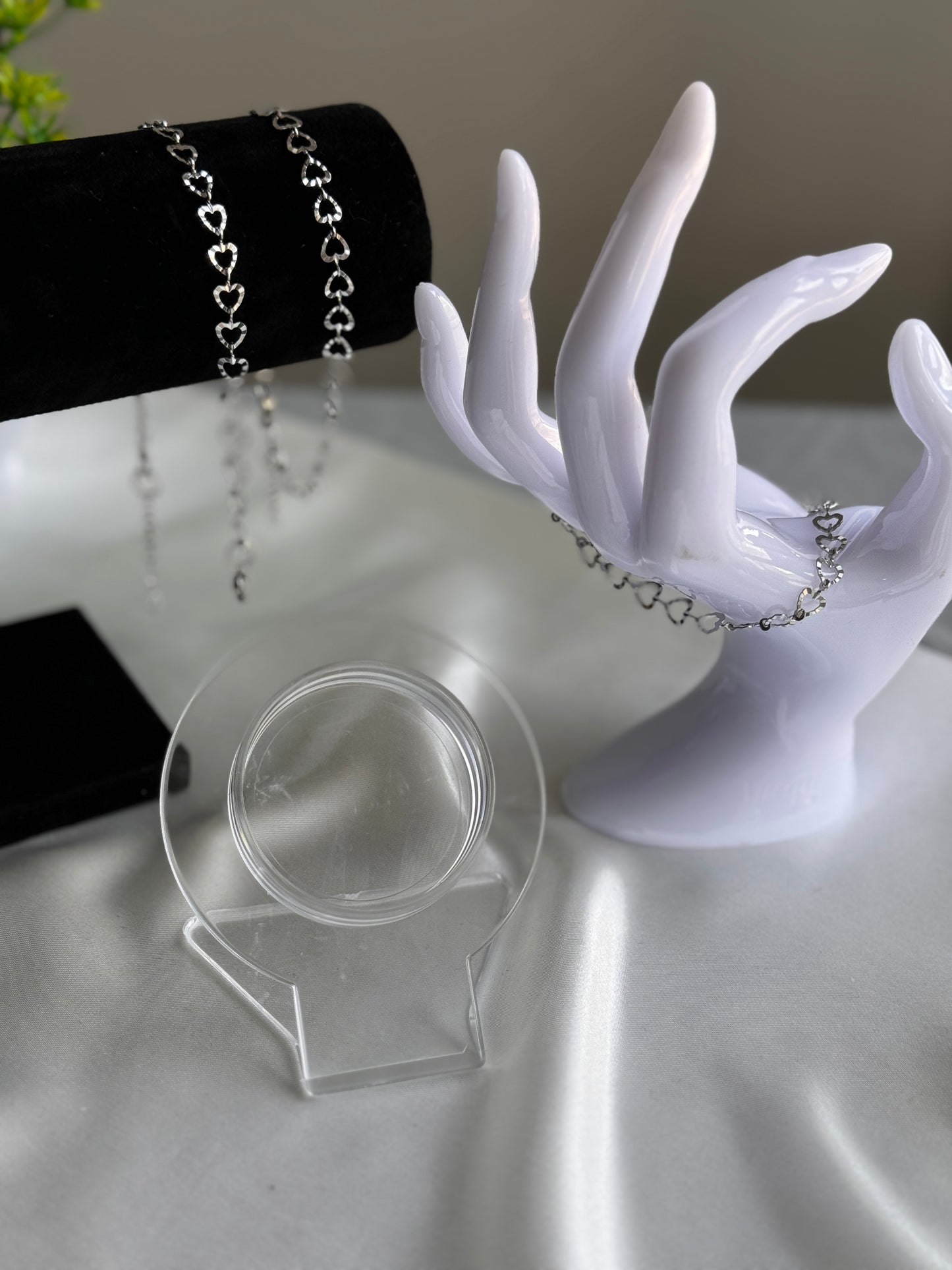 Doha Silver Stainless Steel Bracelet and Anklet Set