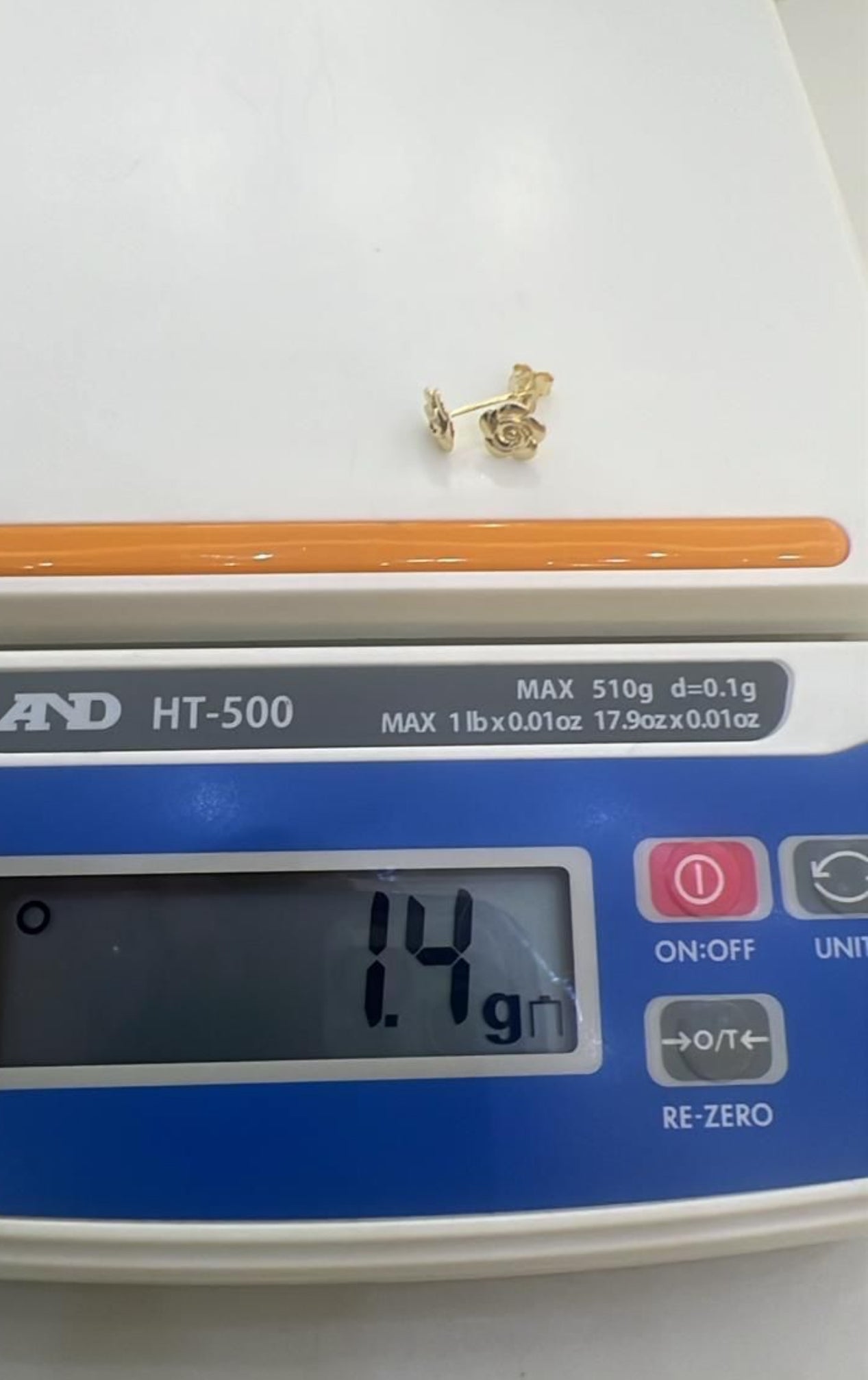 Degems 18ct Real Gold Pin Stud Earrings