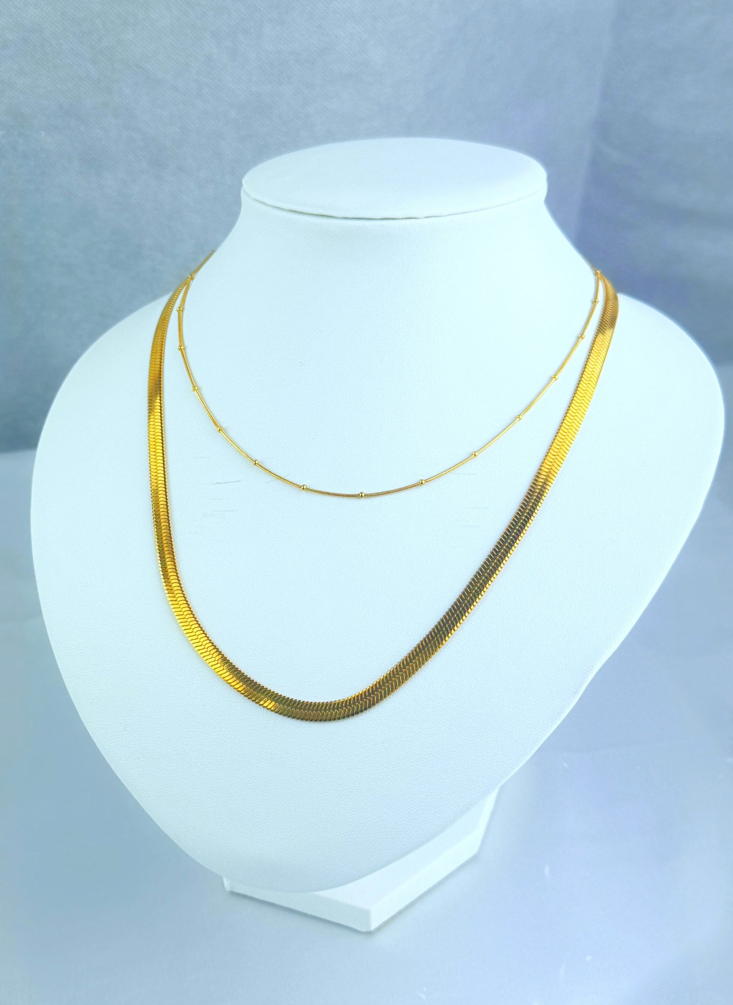 Dicab Stainless Steel Flat Round Snake and Rope Chains