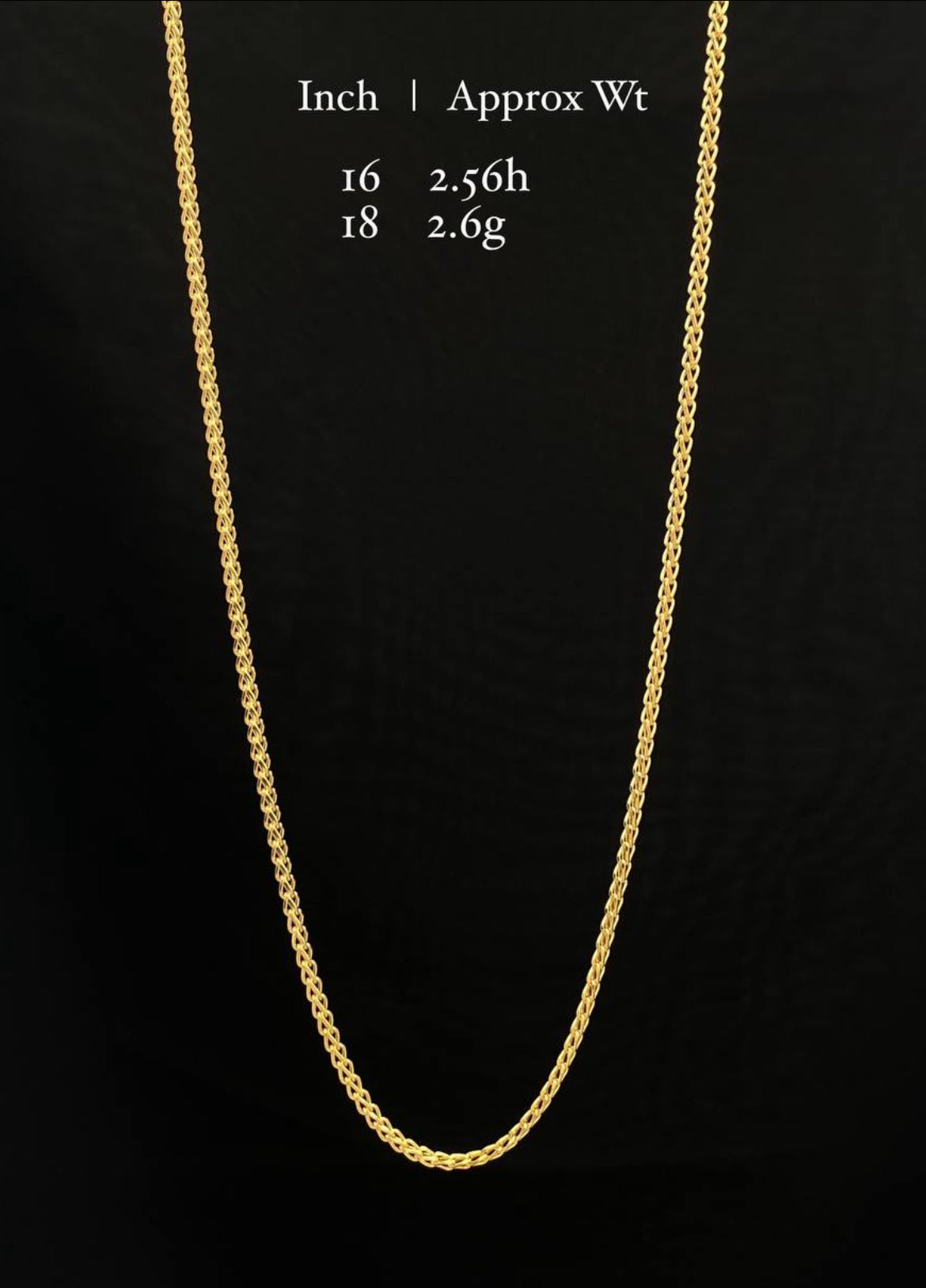 Degaarb 18ct Pure Gold Franco Chain