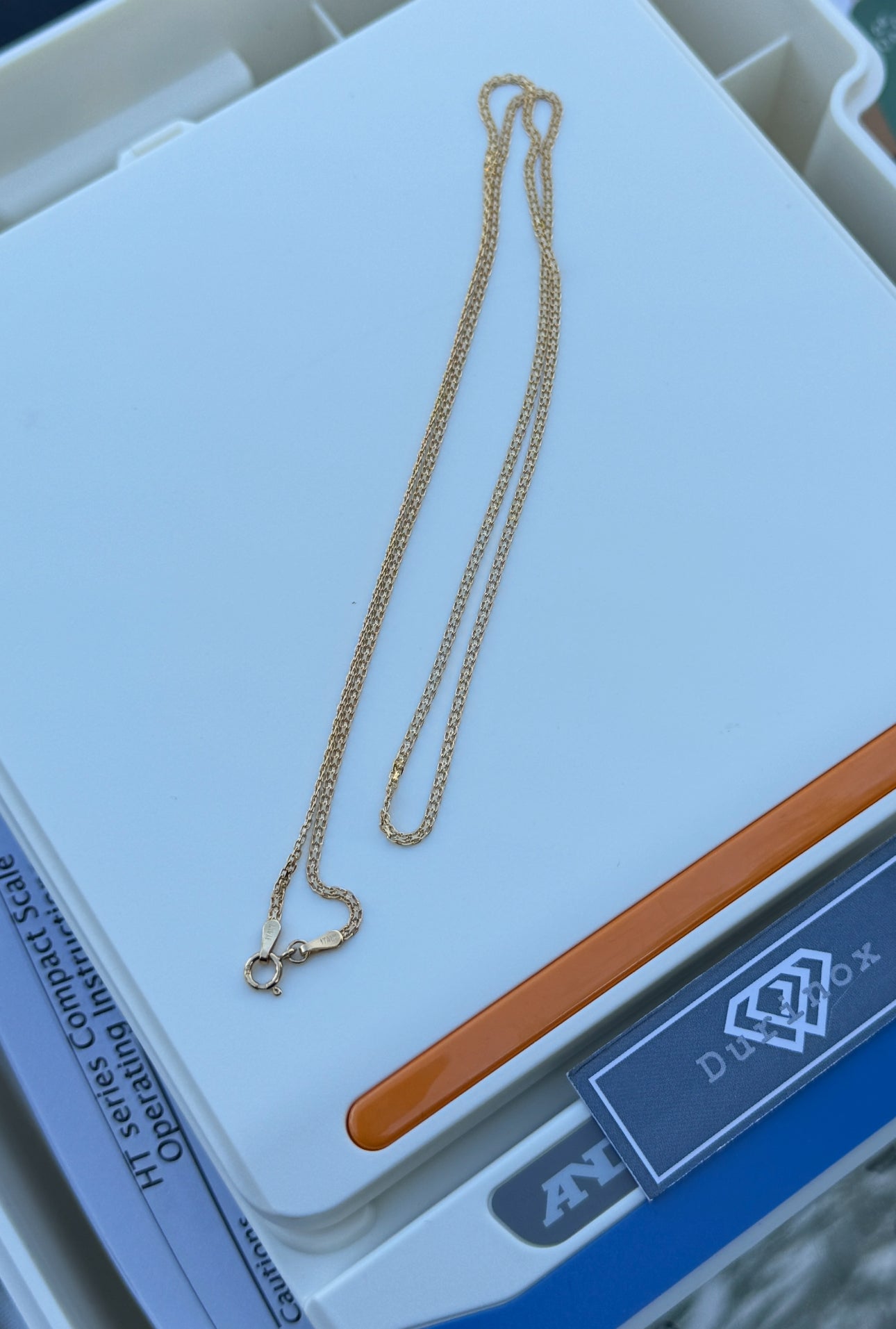 Deglag 18ct Solid Gold Carpet Chain Necklace 18 Inches