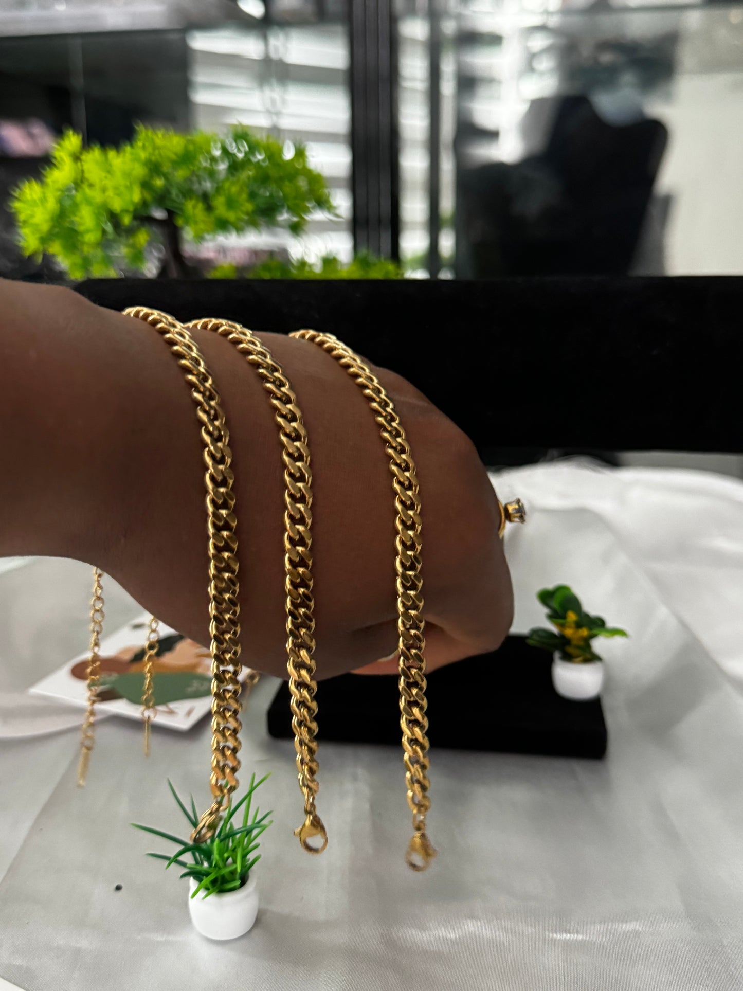 Buy Danch 18K Gold Plated Cuban Chain Anklets Non Tarnish Hypoallergenic